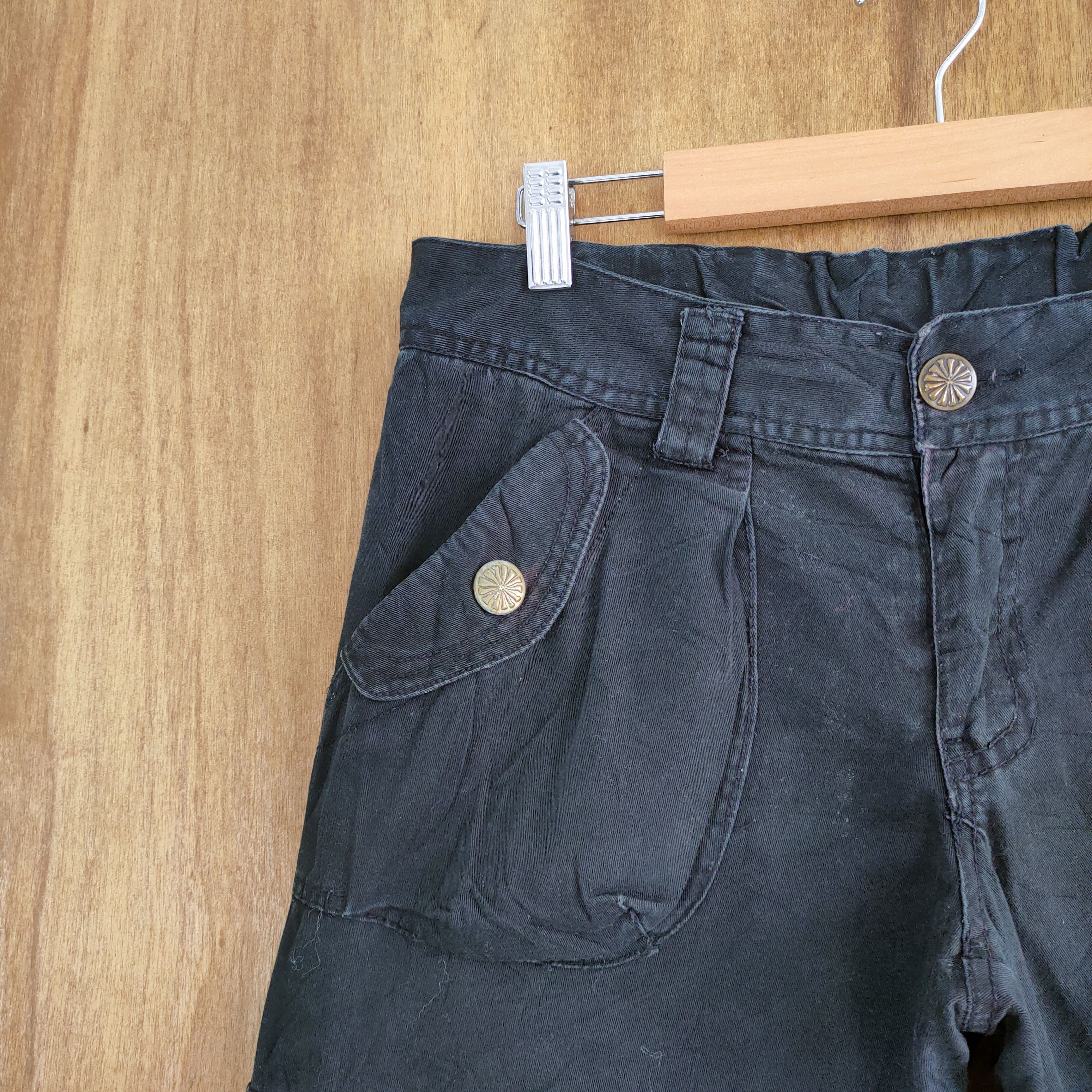 Japanese Brand VINTAGE JAPANESE BRAND BLACK FLARED CARGO PANTS Size US 29 - 5 Thumbnail