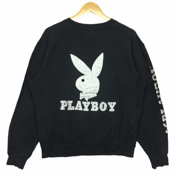 Vtg PLAYBOY Sweatshirt Big Logo Spell Out Pullover