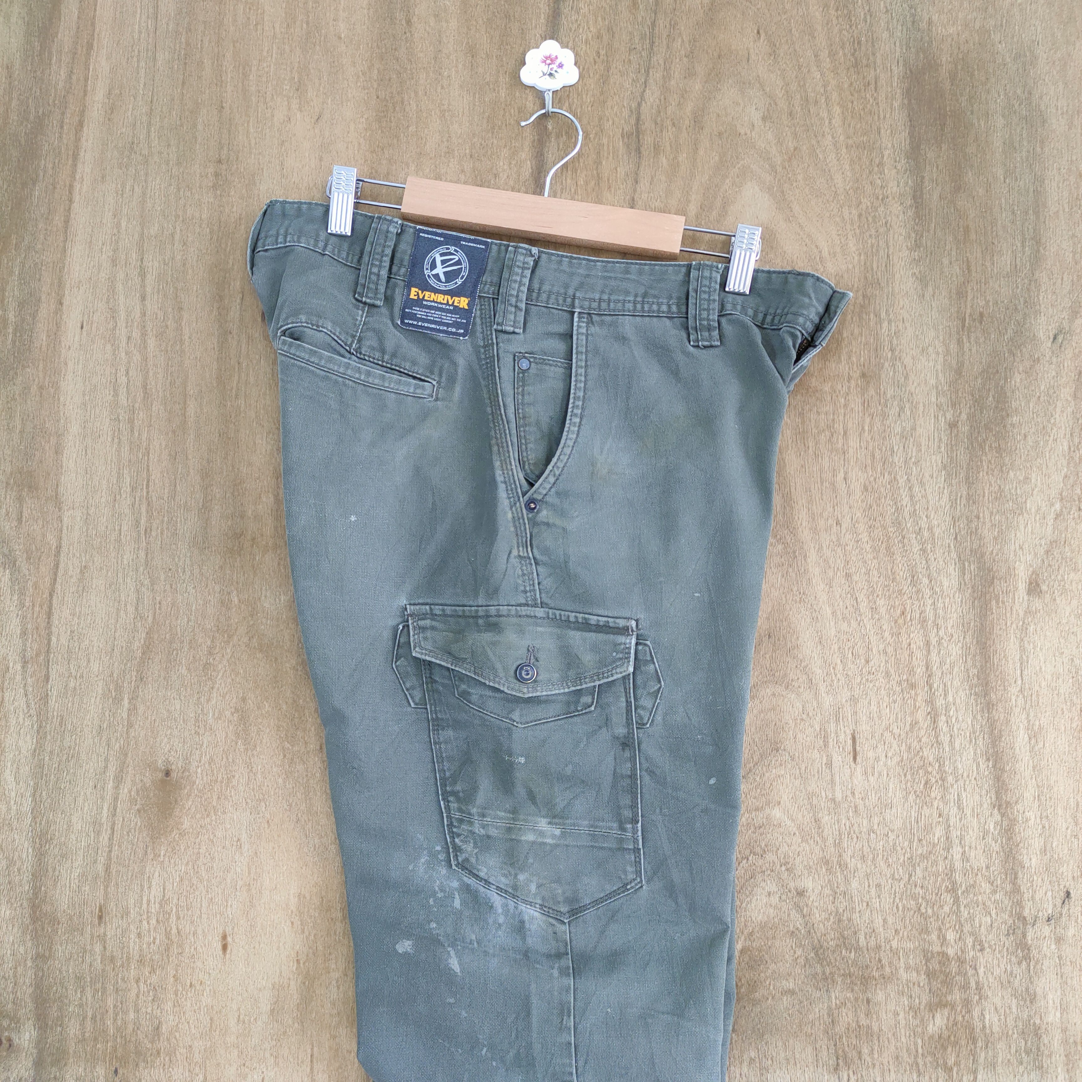 Japanese Brand VINTAGE EVENRIVER FADED CARGO PANTS Size US 34 / EU 50 - 14 Thumbnail