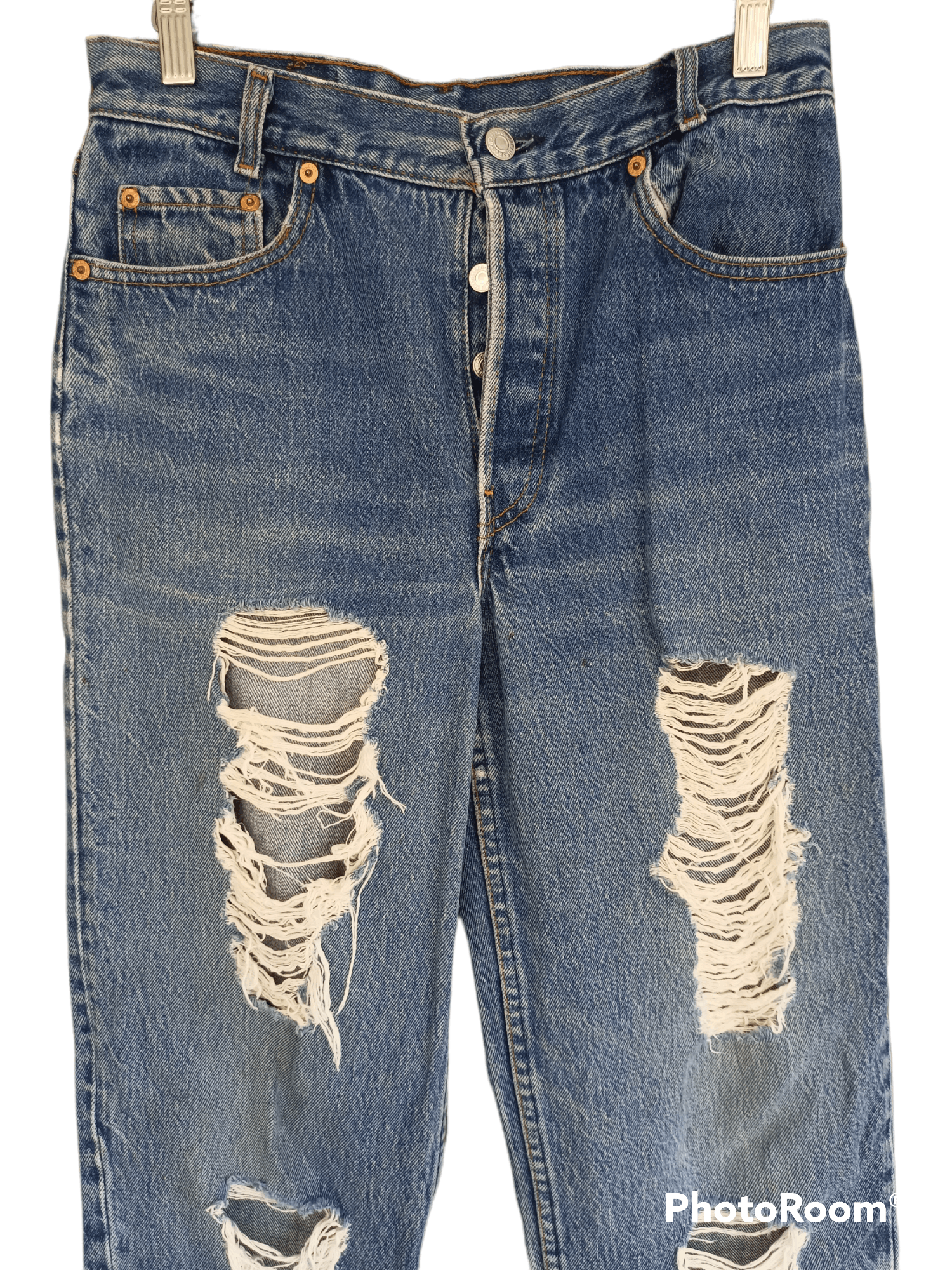 Levi's Vintage Levis 501 Distressed Denim Jeans Size US 30 / EU 46 - 5 Thumbnail