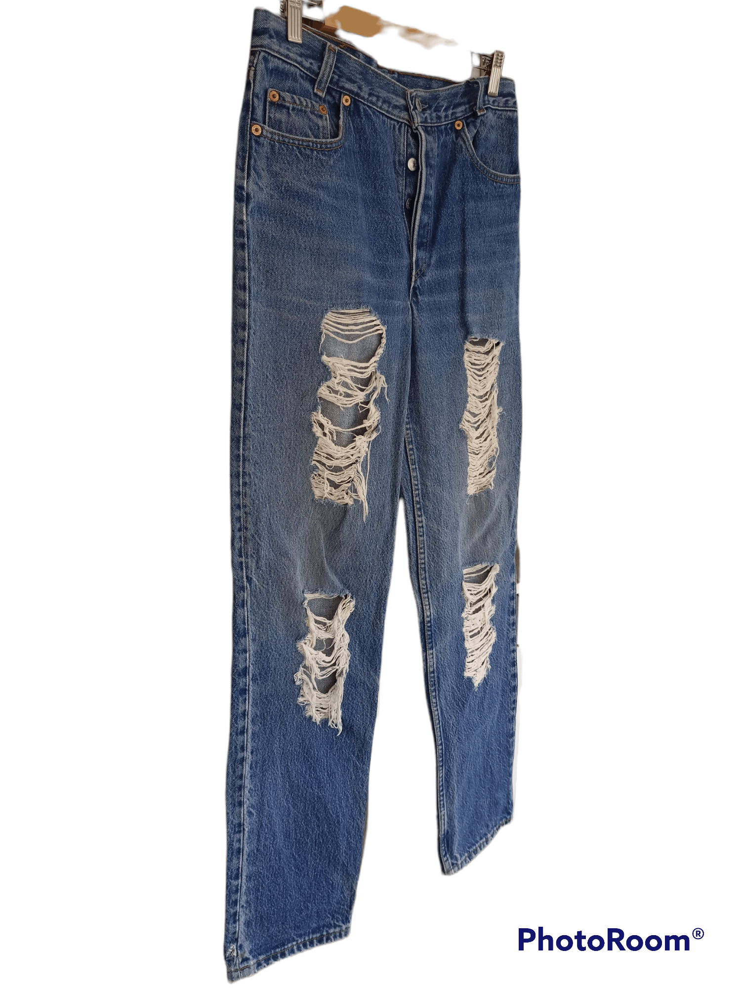 Levi's Vintage Levis 501 Distressed Denim Jeans Size US 30 / EU 46 - 3 Thumbnail