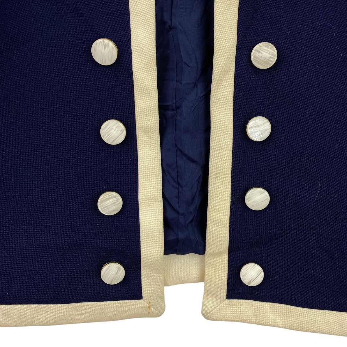 Vintage Vintage CHRISTIAN ADA Navy Crop Top Coat Jacket Size S / US 4 / IT 40 - 3 Thumbnail