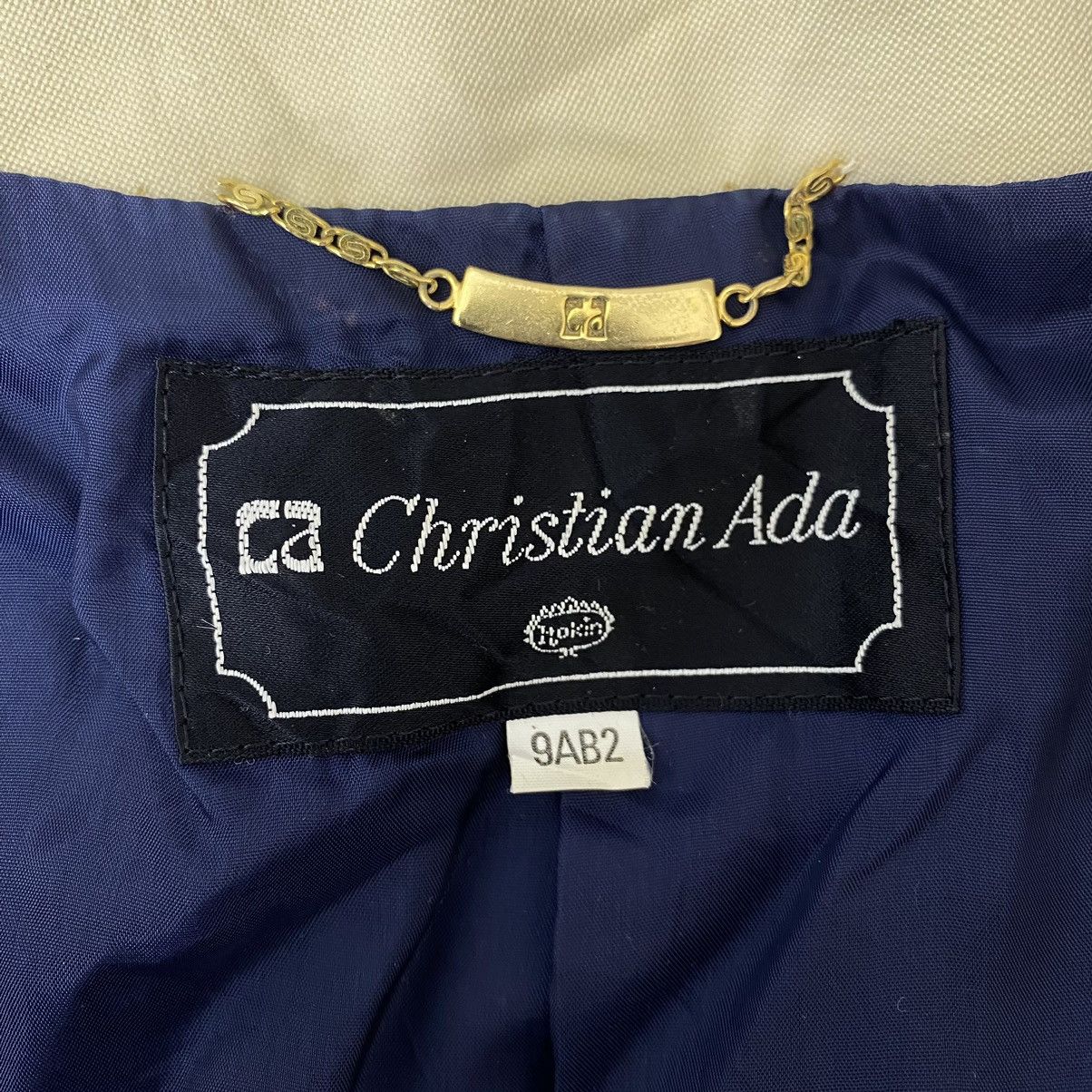 Vintage Vintage CHRISTIAN ADA Navy Crop Top Coat Jacket Size S / US 4 / IT 40 - 4 Thumbnail