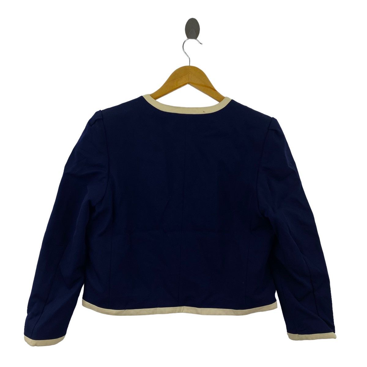 Vintage Vintage CHRISTIAN ADA Navy Crop Top Coat Jacket Size S / US 4 / IT 40 - 7 Thumbnail