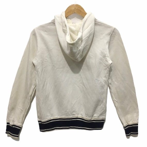 Rare GYMPHLEX White Hoodie Pocket Sweater Made in England
