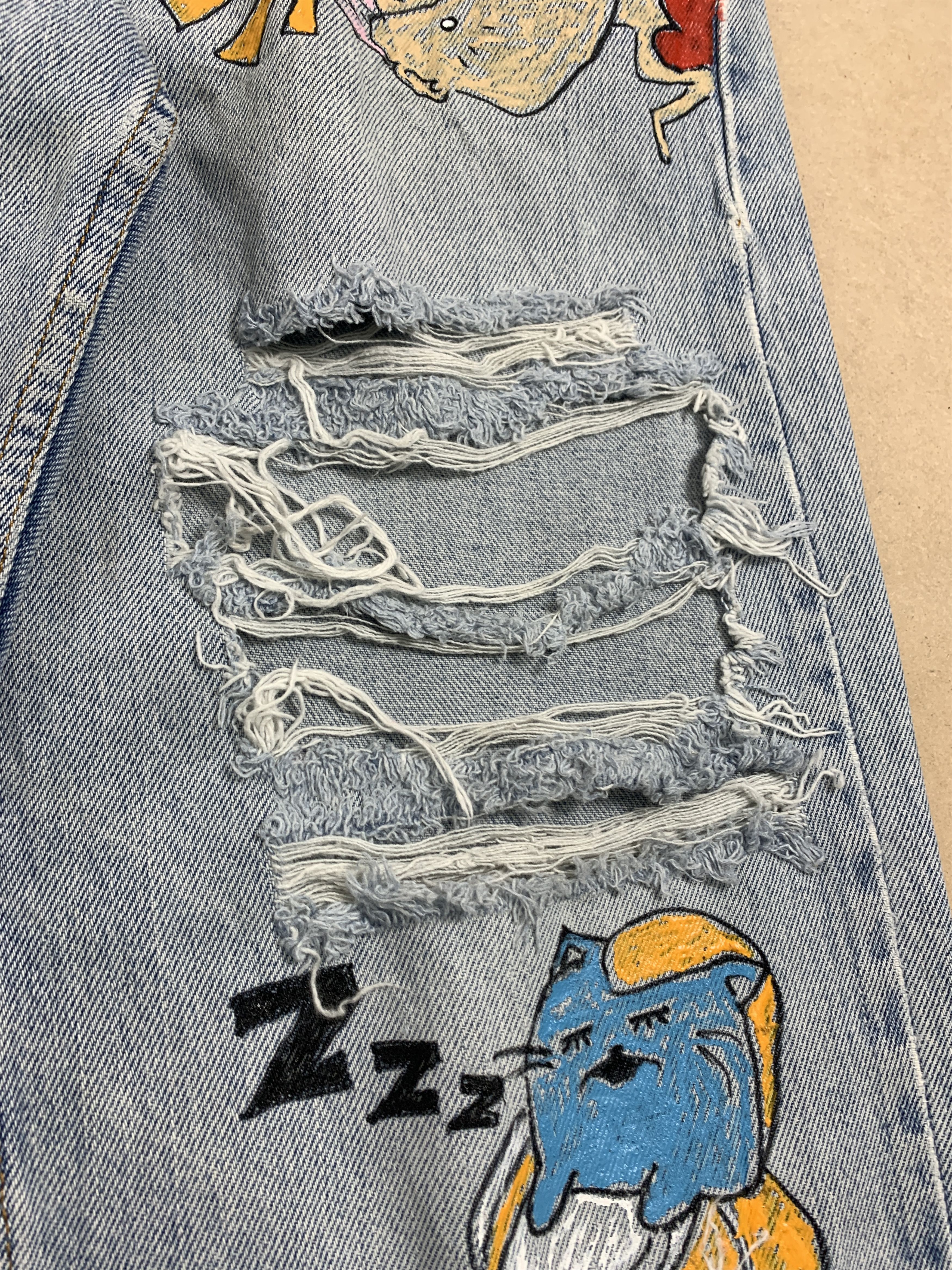 Levi's Vintage LEVI'S 550 Relaxed Fit Custom Doodle P0092Distressed Size US 28 / EU 44 - 13 Thumbnail