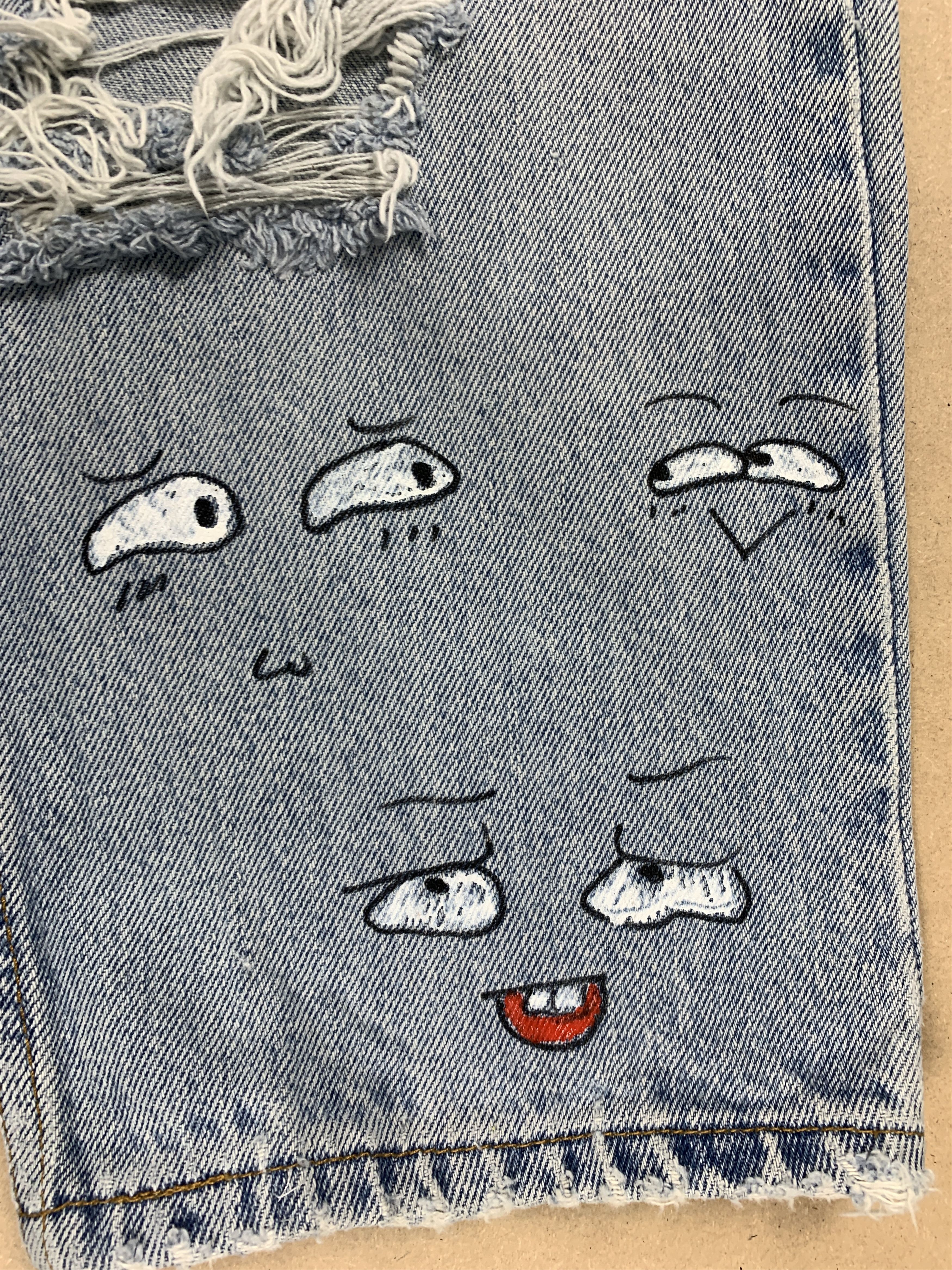 Levi's Vintage LEVI'S 550 Relaxed Fit Custom Doodle P0092Distressed Size US 28 / EU 44 - 11 Thumbnail