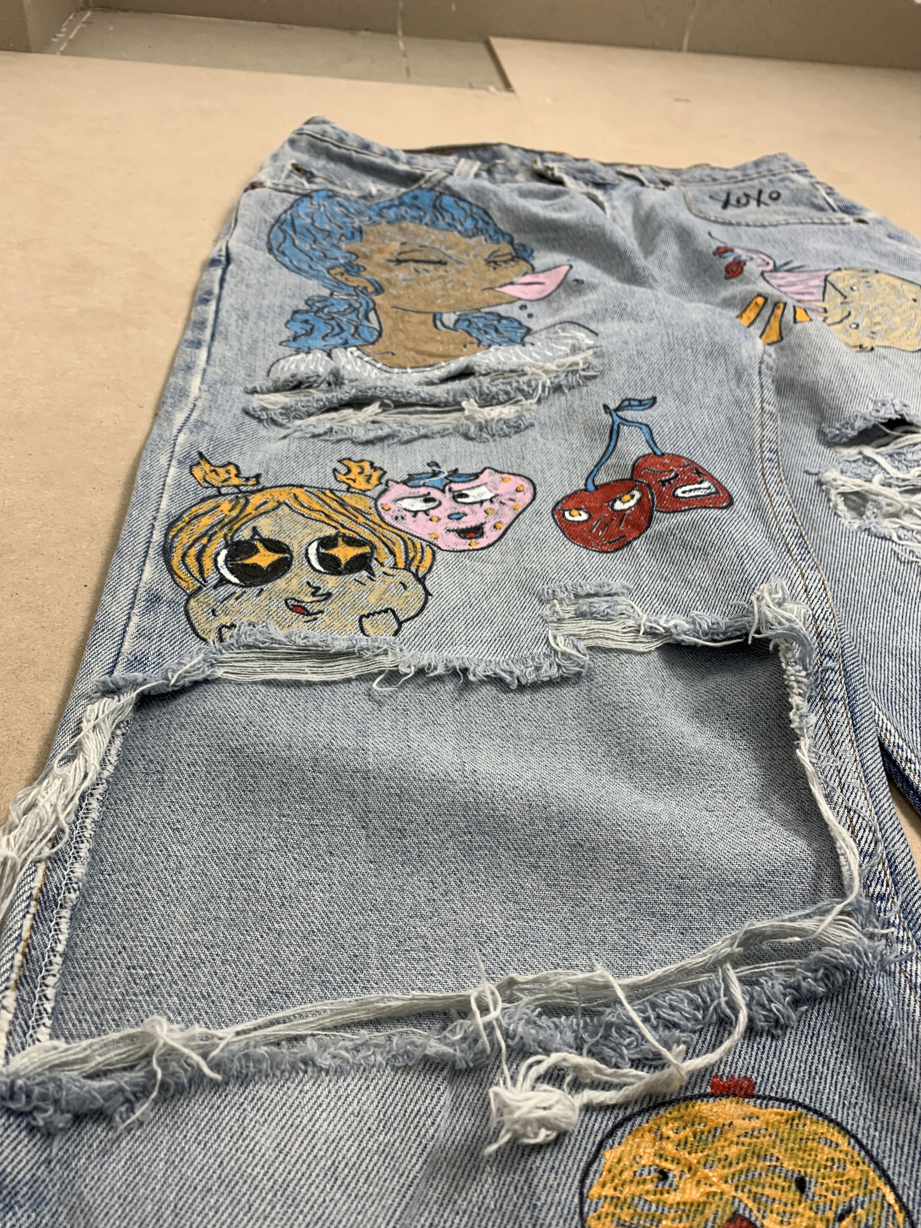 Levi's Vintage LEVI'S 550 Relaxed Fit Custom Doodle P0092Distressed Size US 28 / EU 44 - 8 Thumbnail