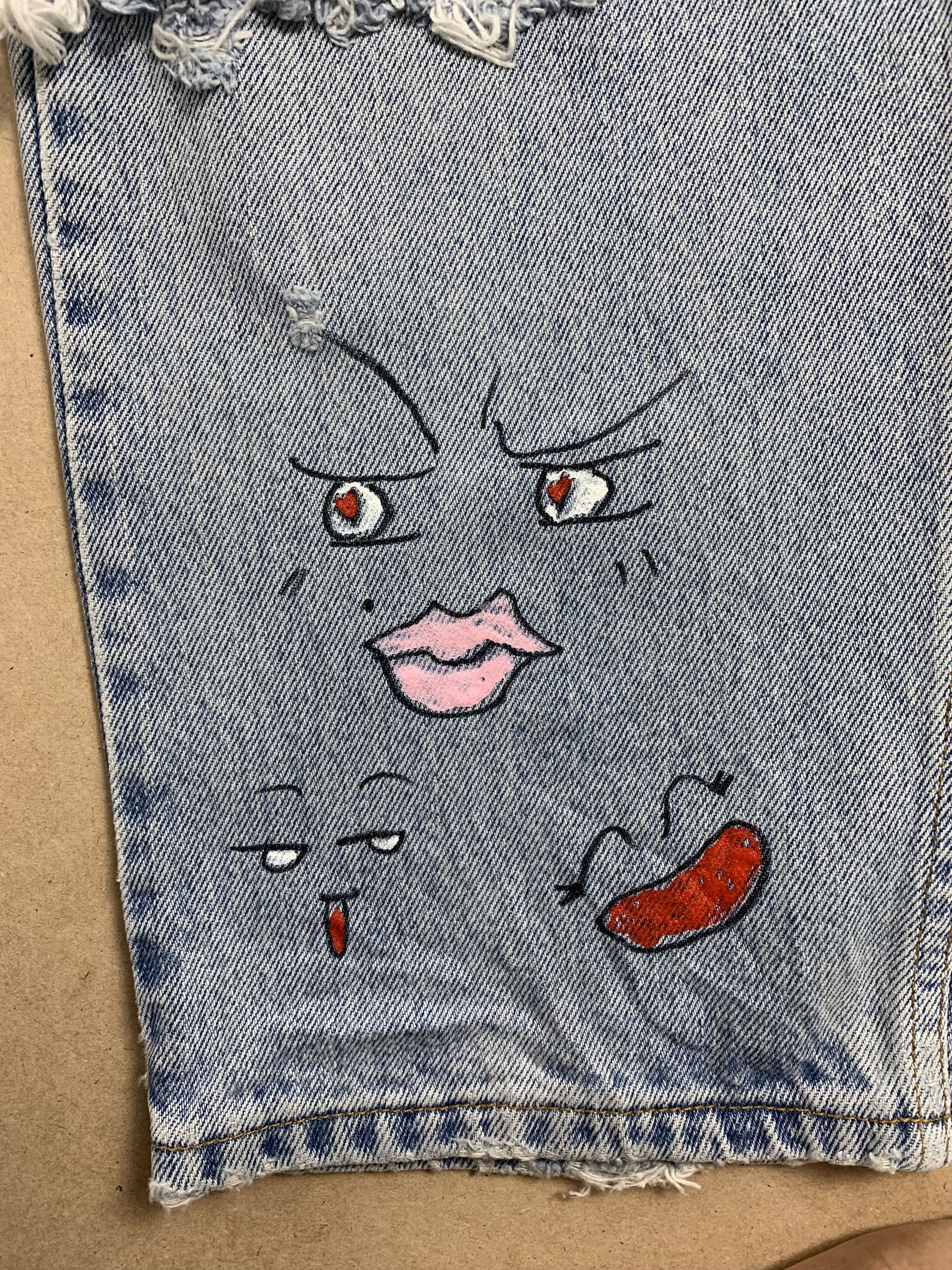 Levi's Vintage LEVI'S 550 Relaxed Fit Custom Doodle P0092Distressed Size US 28 / EU 44 - 10 Thumbnail