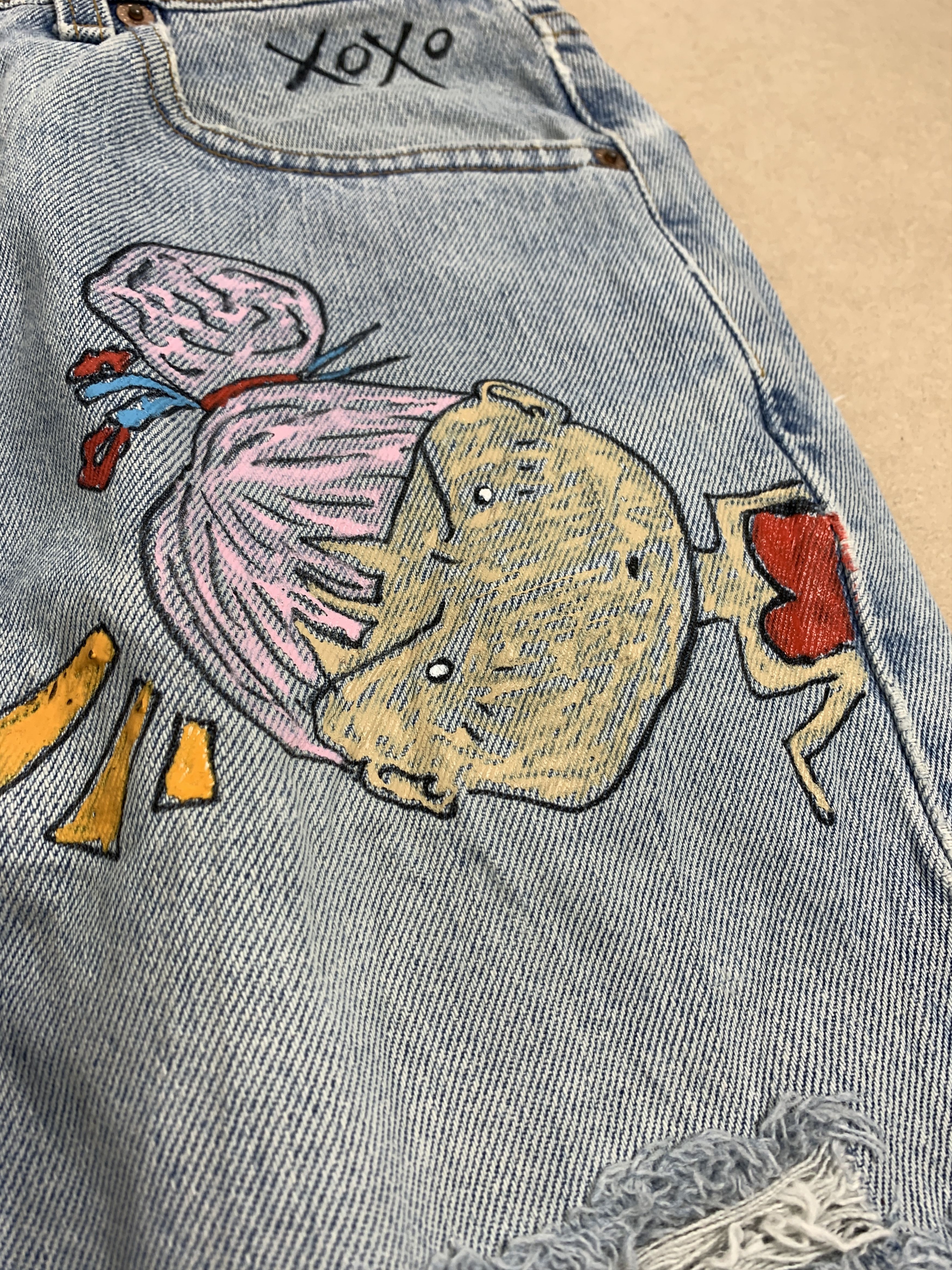 Levi's Vintage LEVI'S 550 Relaxed Fit Custom Doodle P0092Distressed Size US 28 / EU 44 - 6 Thumbnail