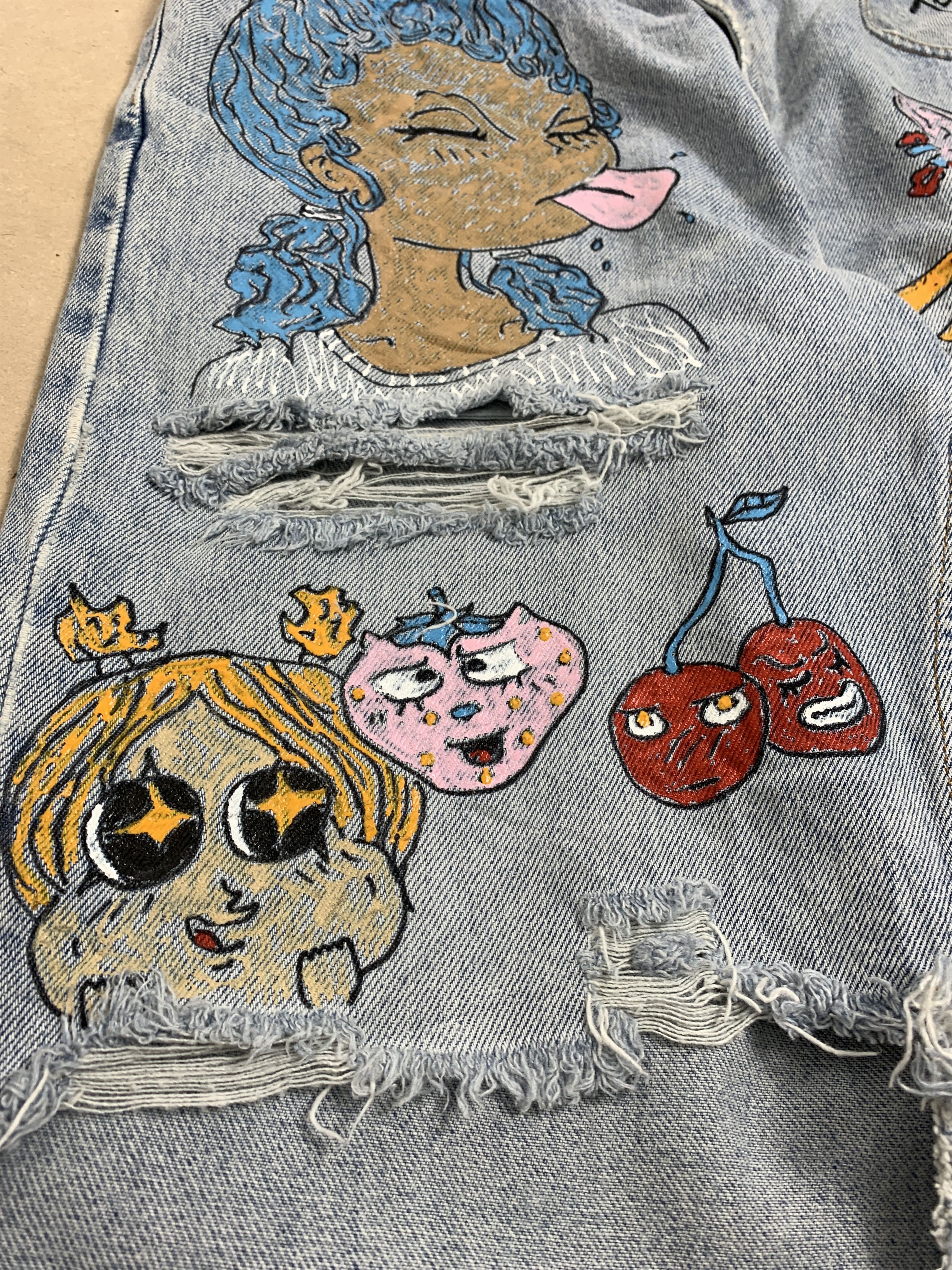Levi's Vintage LEVI'S 550 Relaxed Fit Custom Doodle P0092Distressed Size US 28 / EU 44 - 7 Thumbnail
