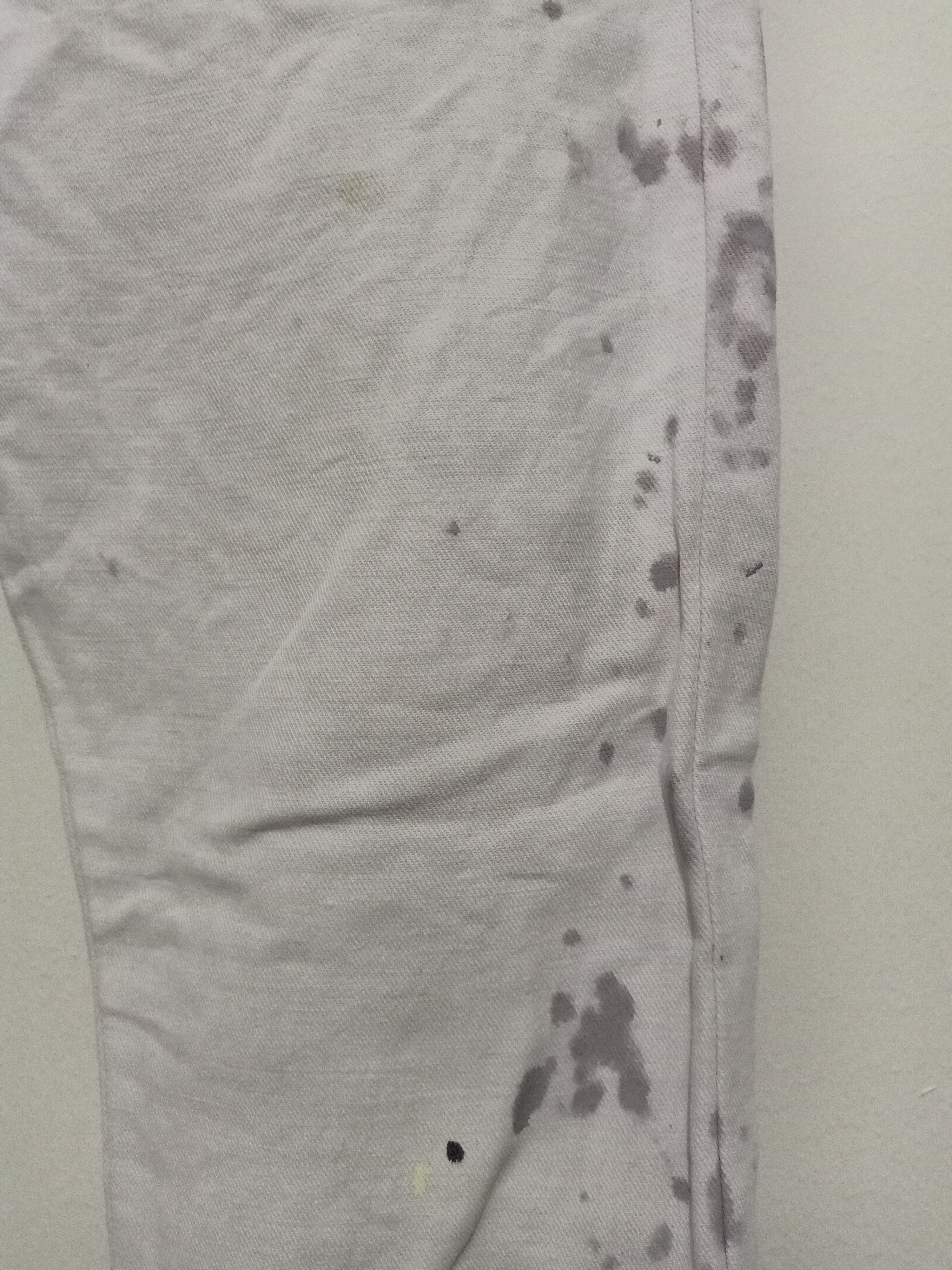 Diesel Vtg Thrashed Diesel Industry Distressed Paint White Jeans Size US 29 - 14 Thumbnail