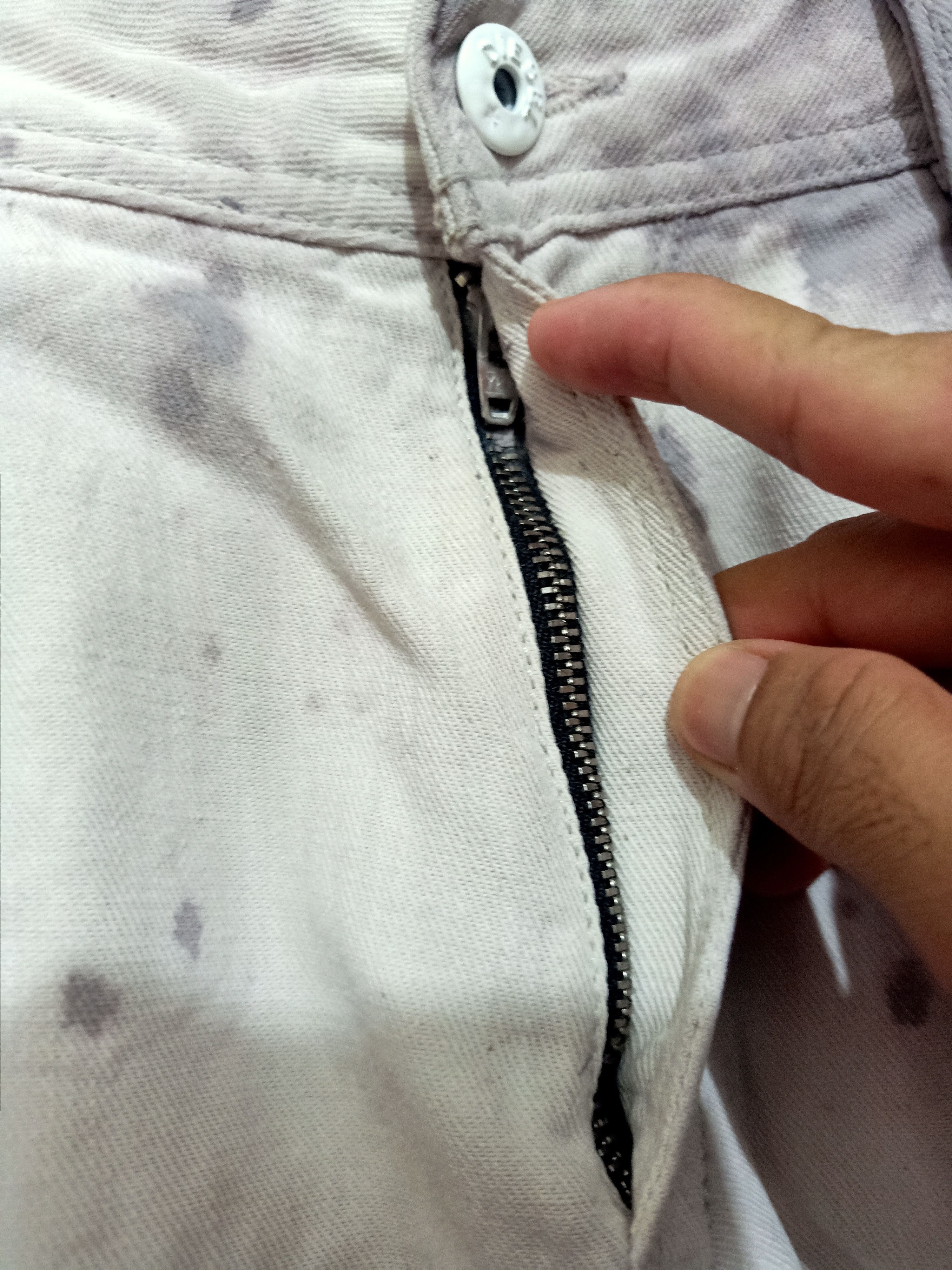 Diesel Vtg Thrashed Diesel Industry Distressed Paint White Jeans Size US 29 - 3 Thumbnail