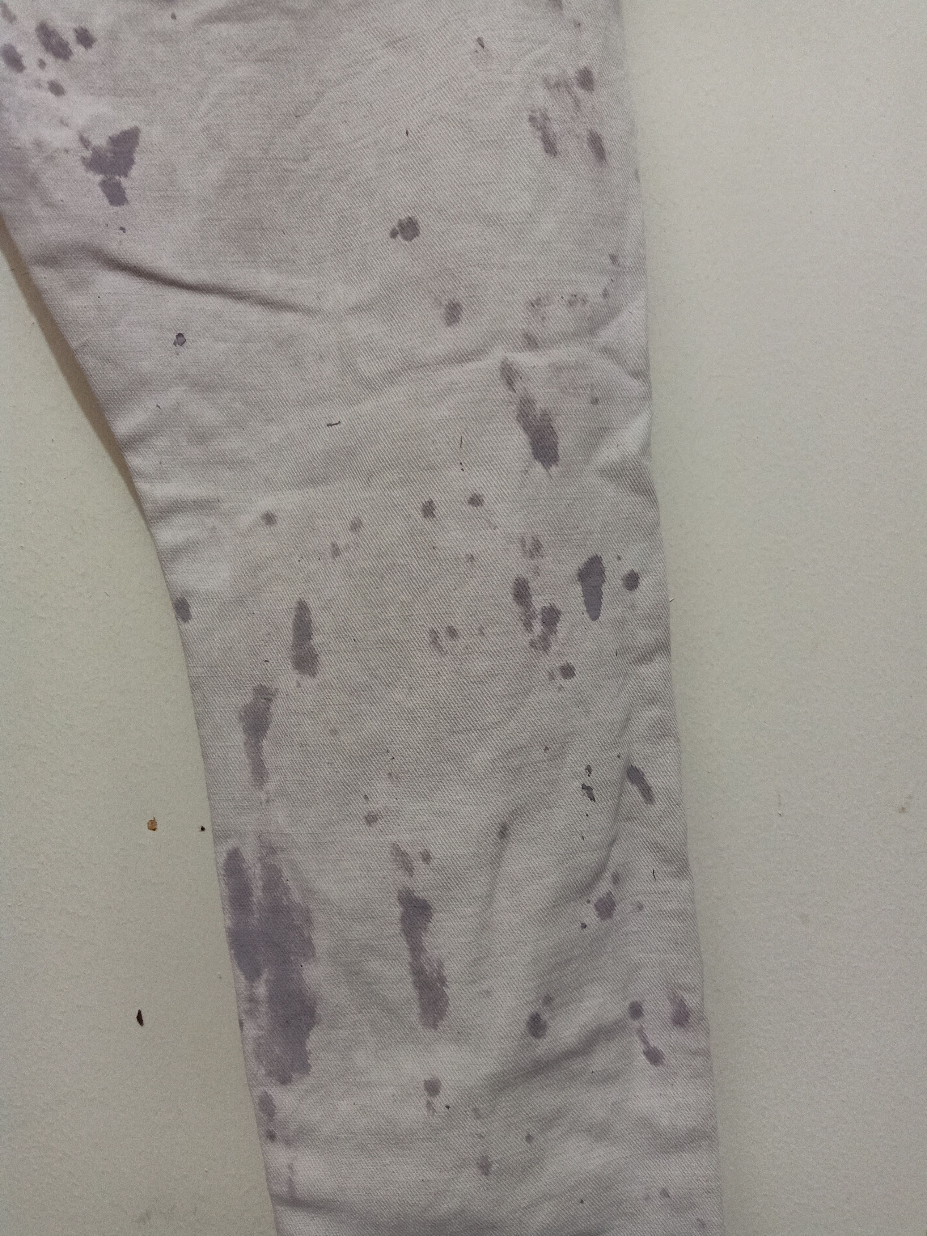 Diesel Vtg Thrashed Diesel Industry Distressed Paint White Jeans Size US 29 - 23 Thumbnail