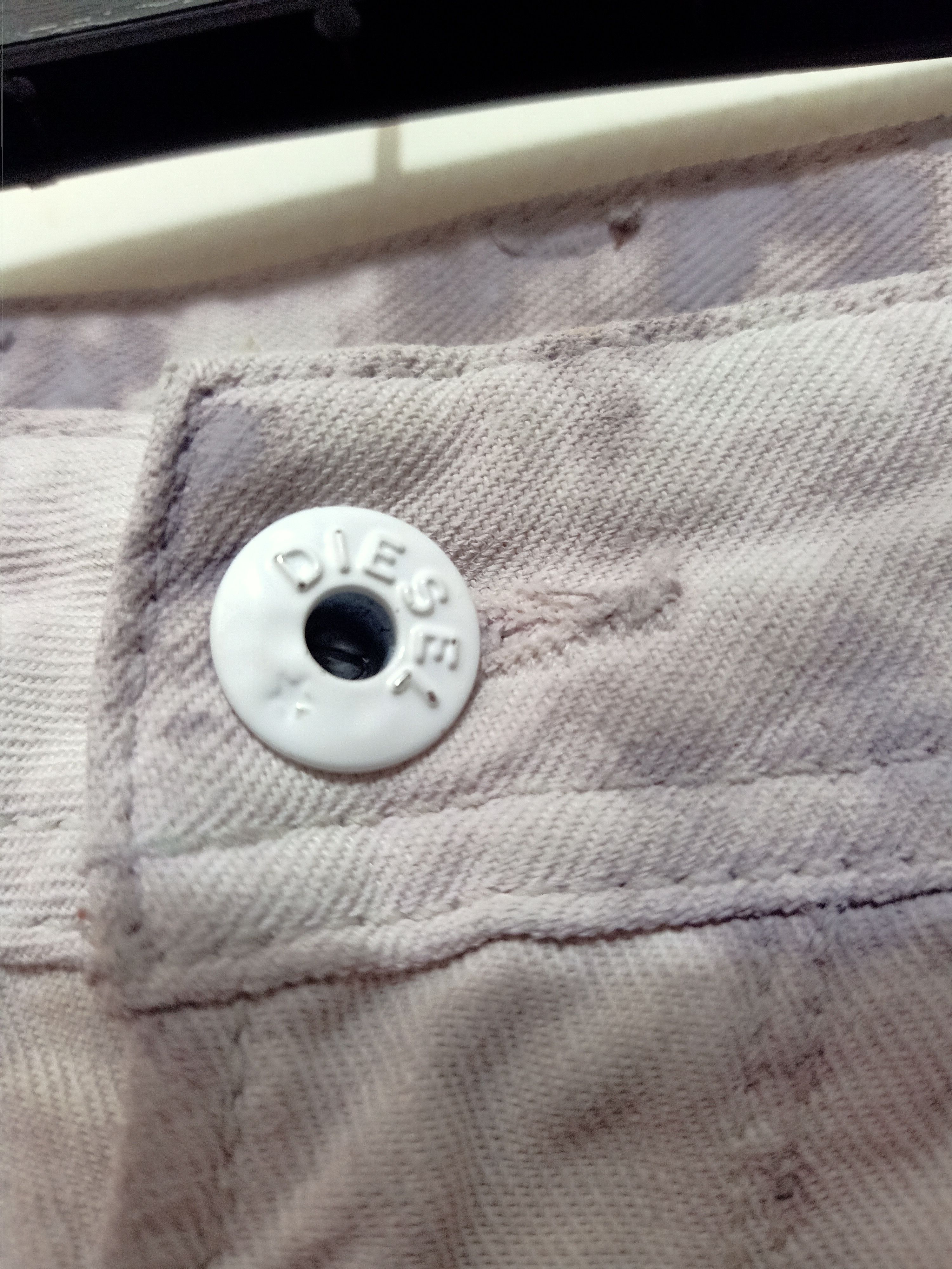 Diesel Vtg Thrashed Diesel Industry Distressed Paint White Jeans Size US 29 - 4 Thumbnail