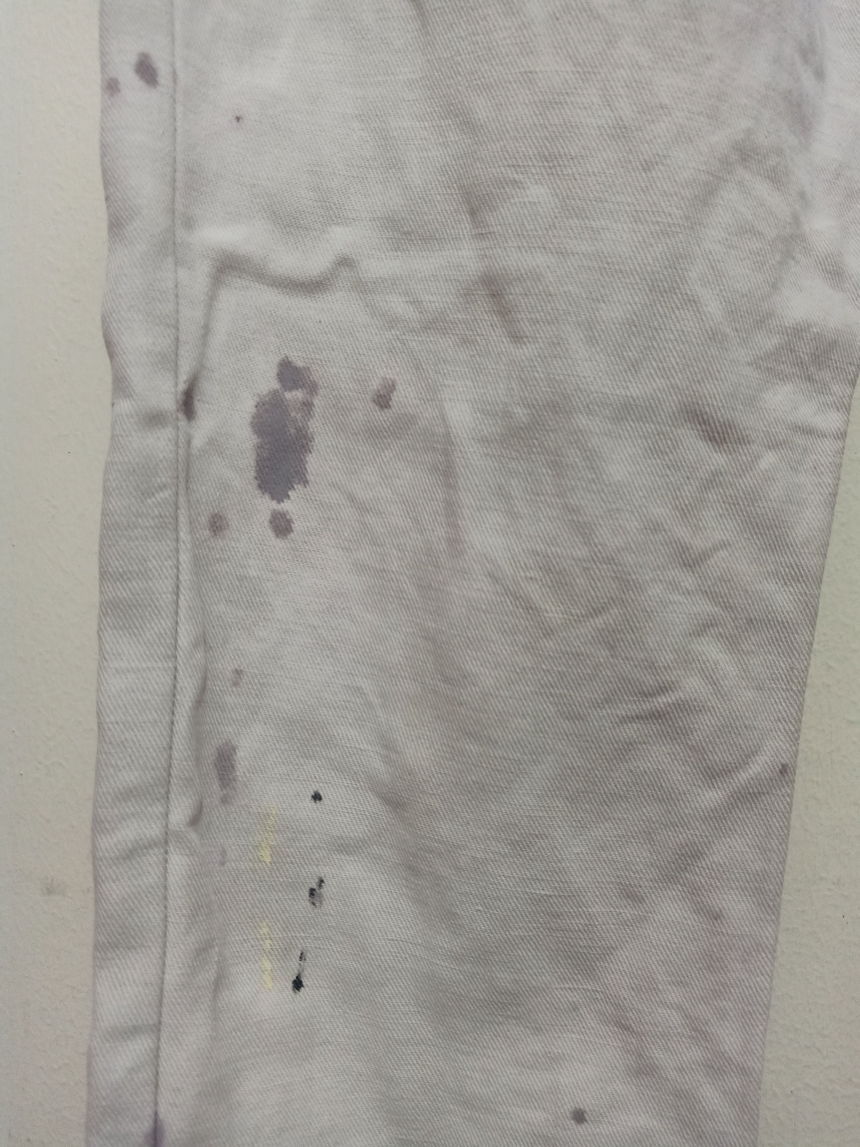 Diesel Vtg Thrashed Diesel Industry Distressed Paint White Jeans Size US 29 - 13 Thumbnail