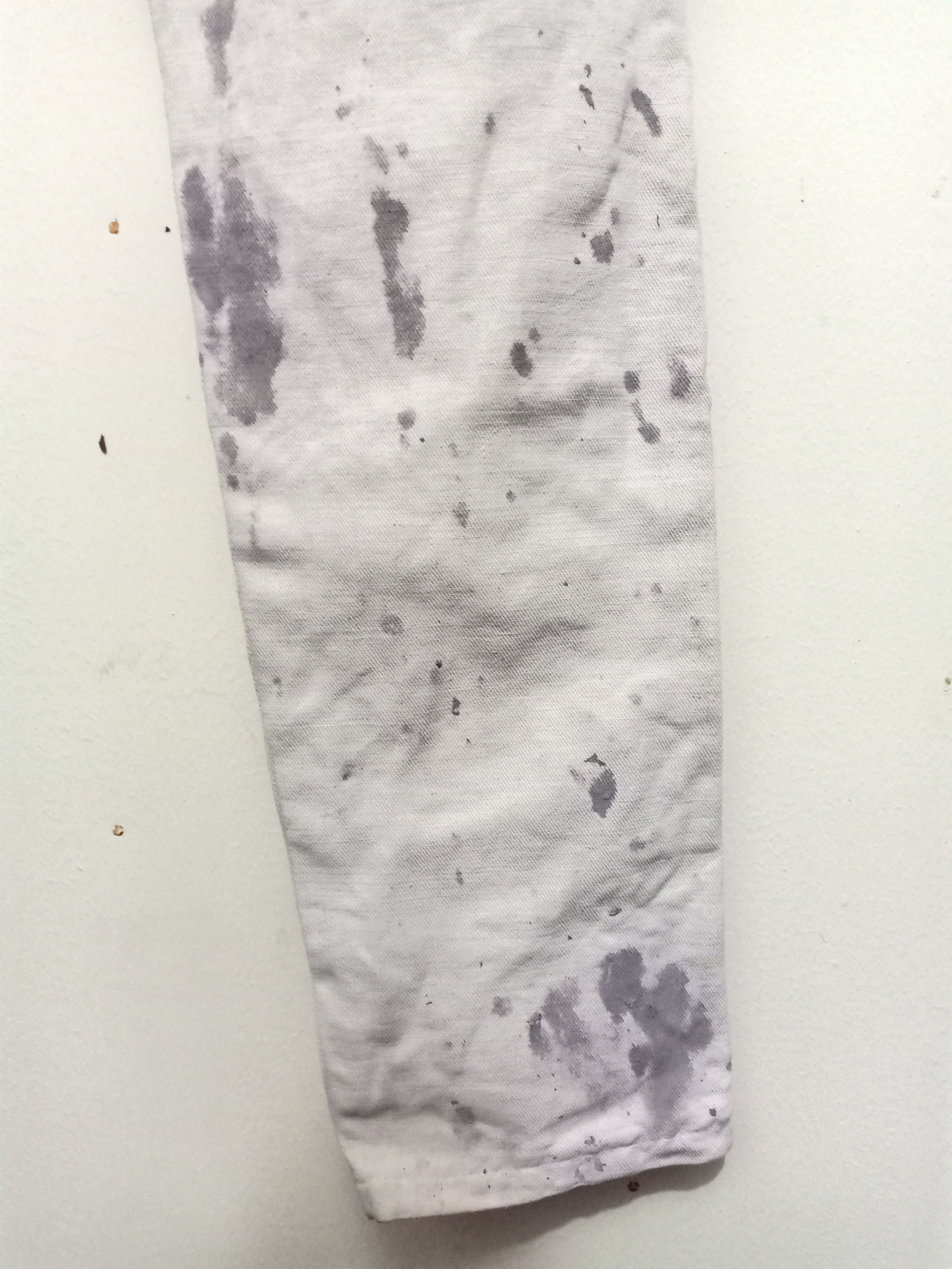 Diesel Vtg Thrashed Diesel Industry Distressed Paint White Jeans Size US 29 - 24 Thumbnail