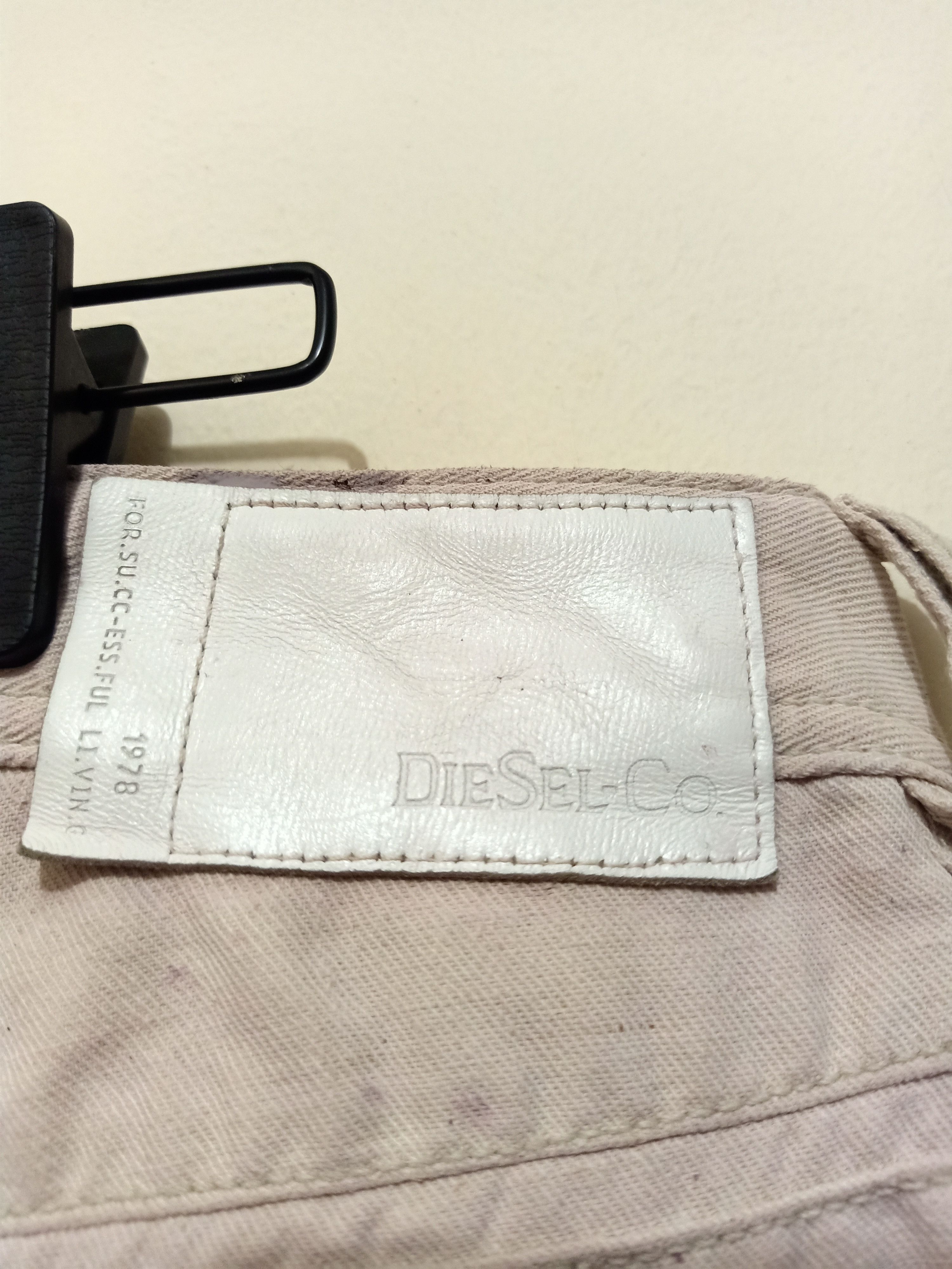 Diesel Vtg Thrashed Diesel Industry Distressed Paint White Jeans Size US 29 - 17 Thumbnail