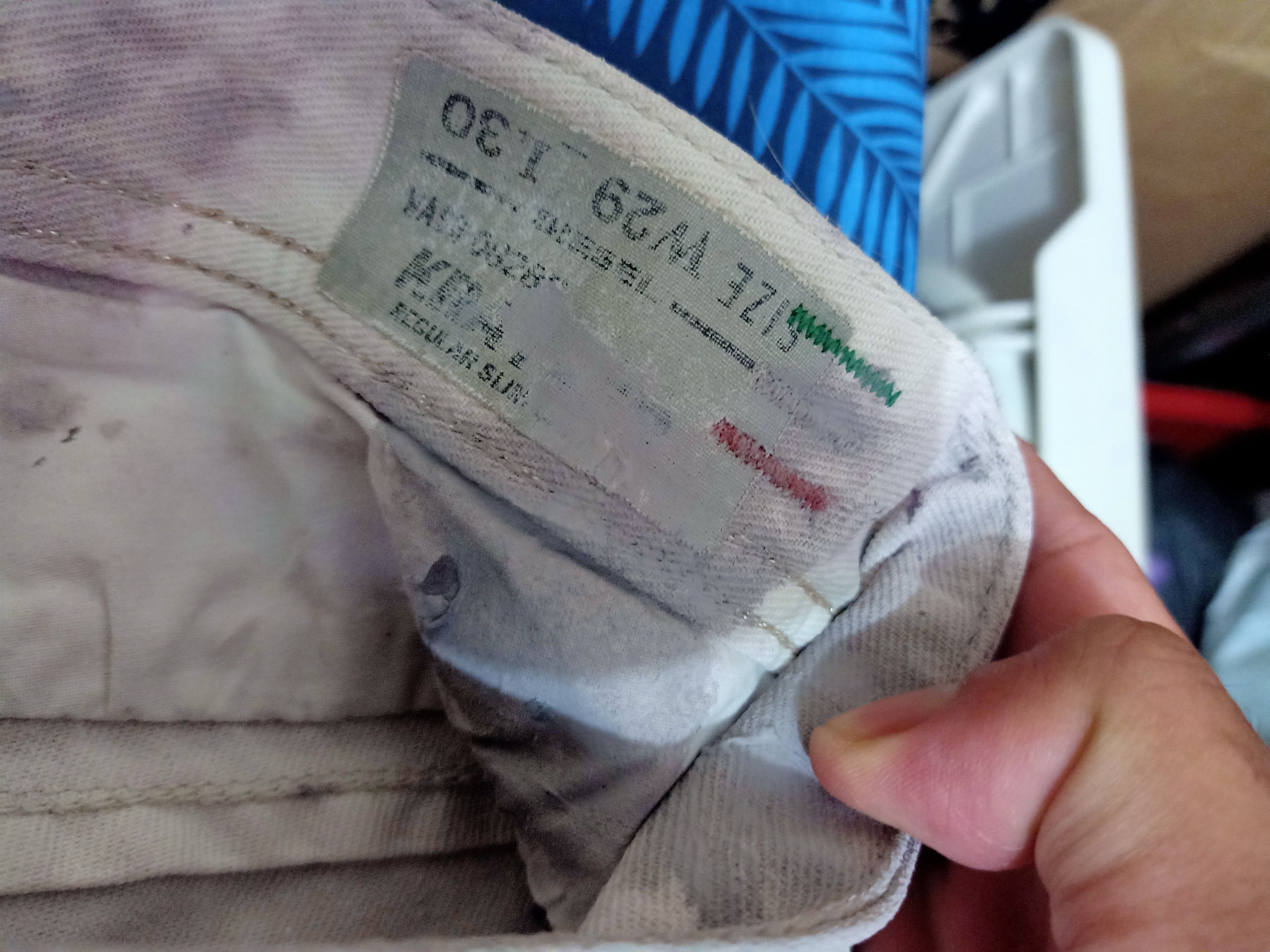 Diesel Vtg Thrashed Diesel Industry Distressed Paint White Jeans Size US 29 - 11 Thumbnail