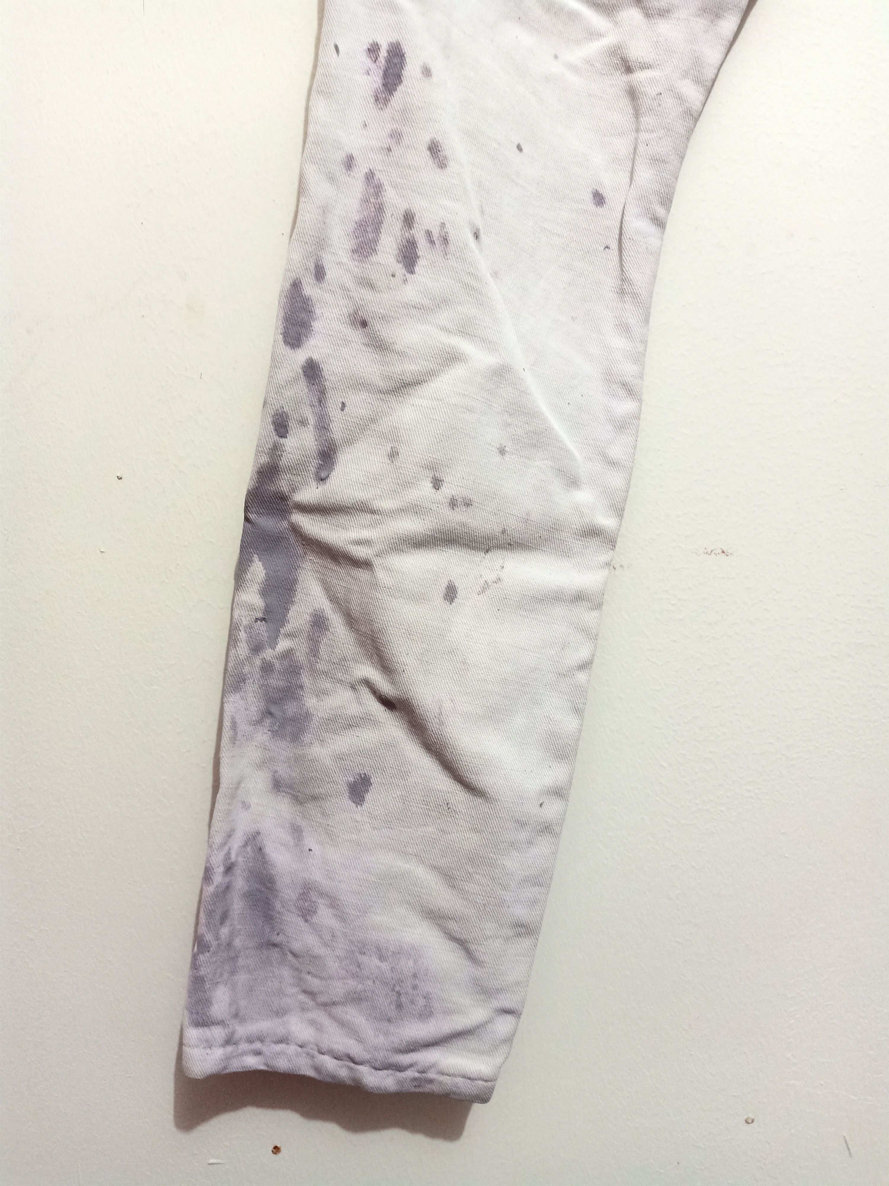 Diesel Vtg Thrashed Diesel Industry Distressed Paint White Jeans Size US 29 - 22 Thumbnail