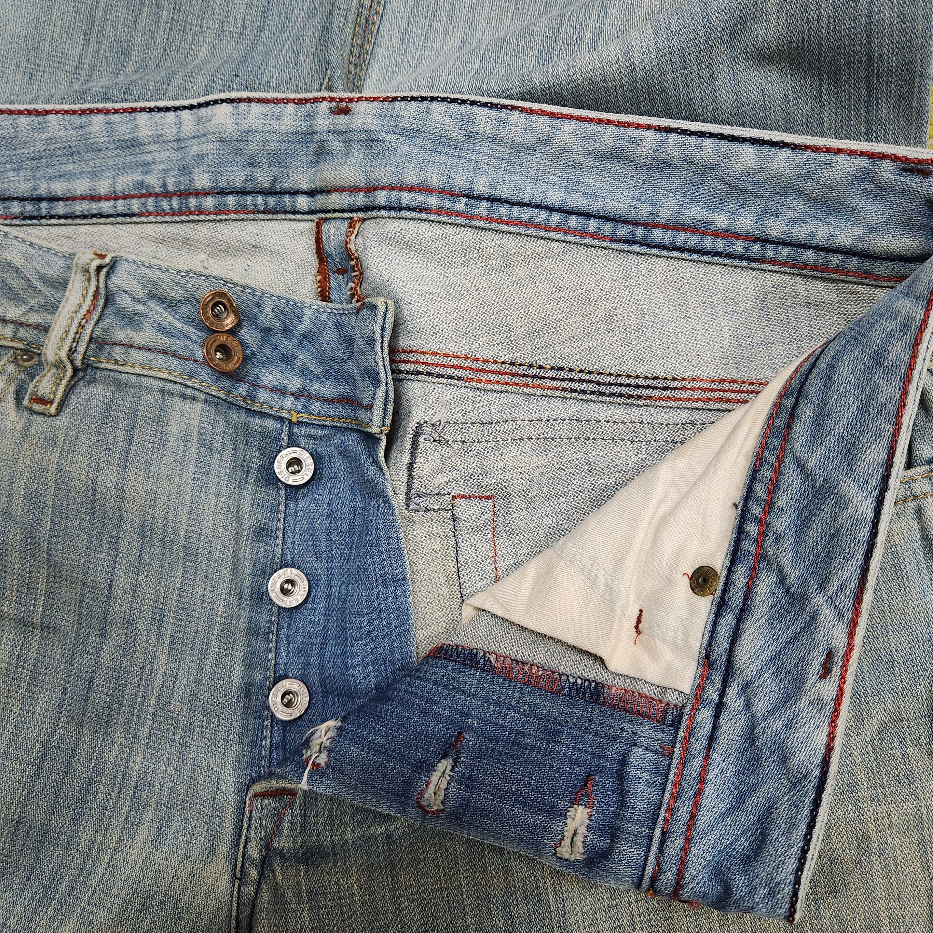 Diesel × Vintage Mudwash Diesel Vintage Two Buttons Jeans Italy Size US 31 - 5 Thumbnail