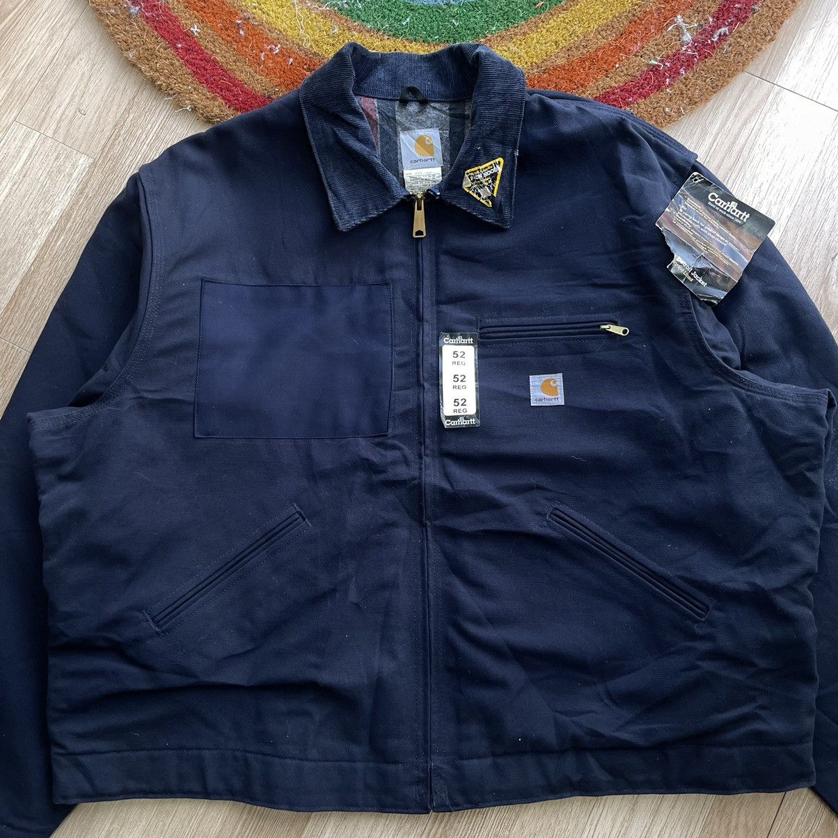 CARHARTT DETROIT JACKET J01 DNY navy blue sz48 MENS L