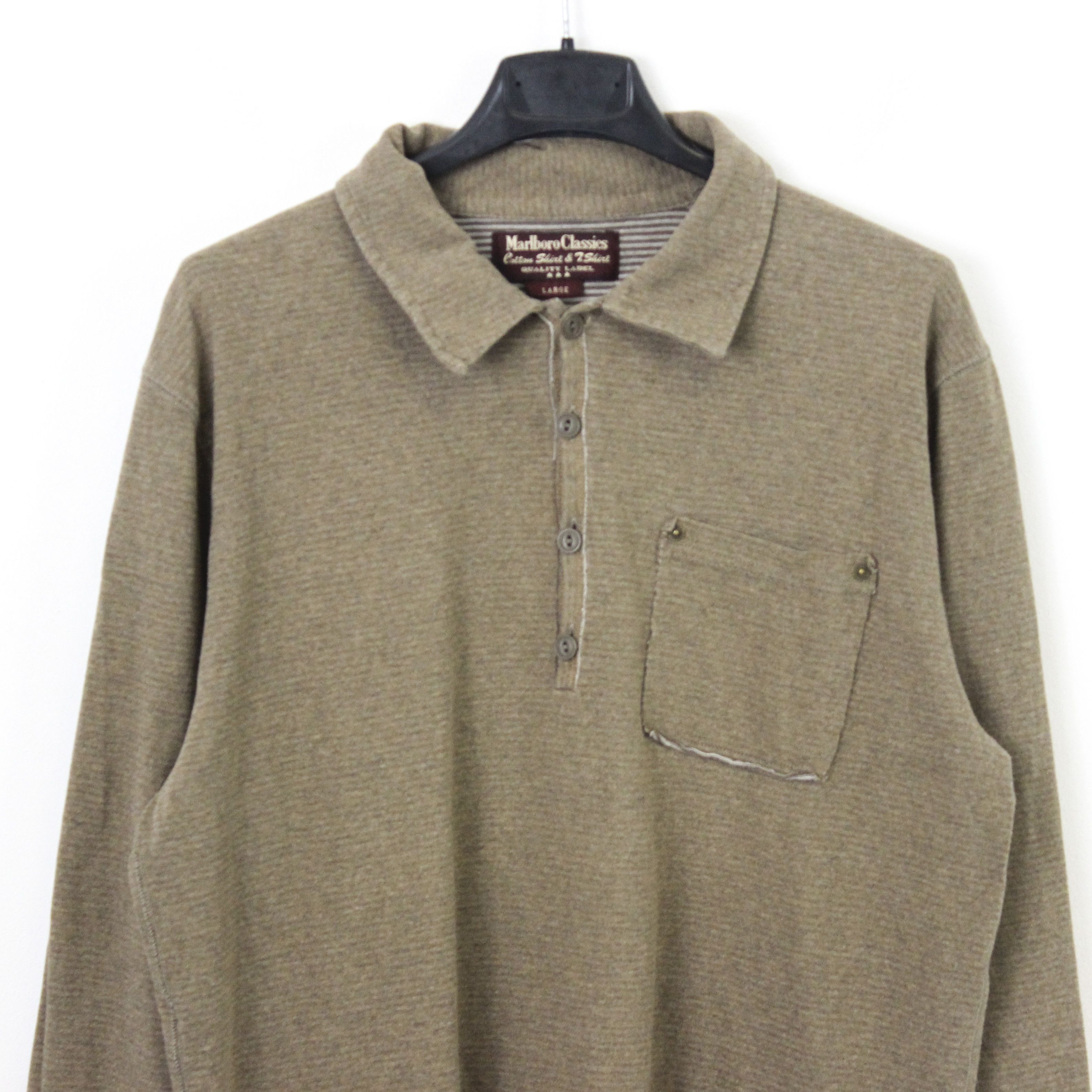Marlboro Classics Quality Casual Polo Shirt Long Sleeved Cotton Rugby Top Size US L / EU 52-54 / 3 - 3 Thumbnail