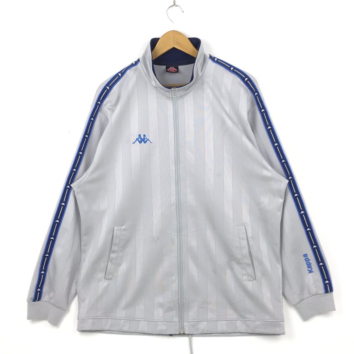 Kappa Vintage Kappa Windbreaker Jacket Kappa Side Tape Design Size US XL / EU 56 / 4 - 1 Thumbnail