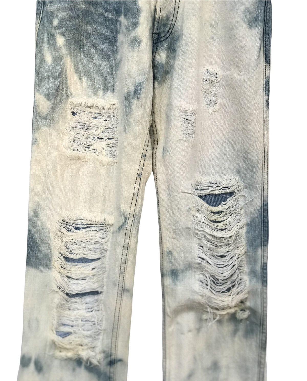 Japanese Brand Jeans World Wide Love Distressed Denim Size US 29 - 5 Thumbnail