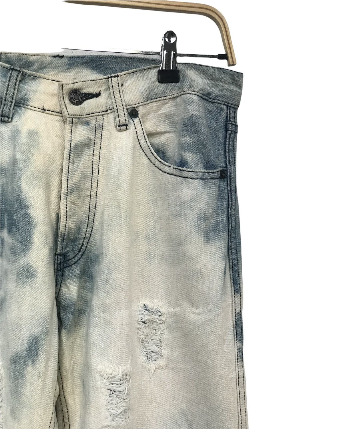 Japanese Brand Jeans World Wide Love Distressed Denim Size US 29 - 3 Thumbnail