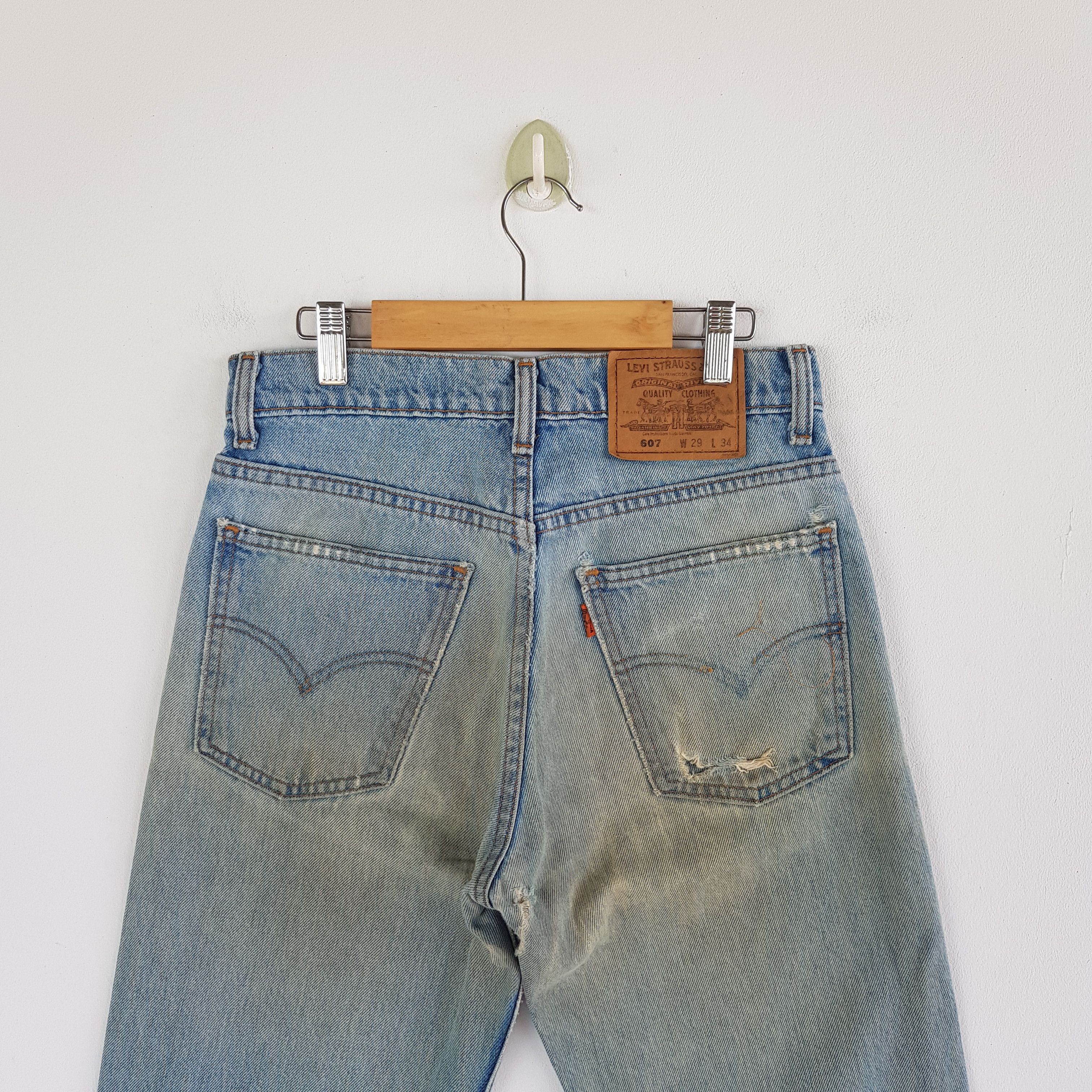 Levi's Vintage Levis Distressed Jeans Orange Tab Levi's Mud Denim Size 26" / US 2 / IT 38 - 6 Thumbnail