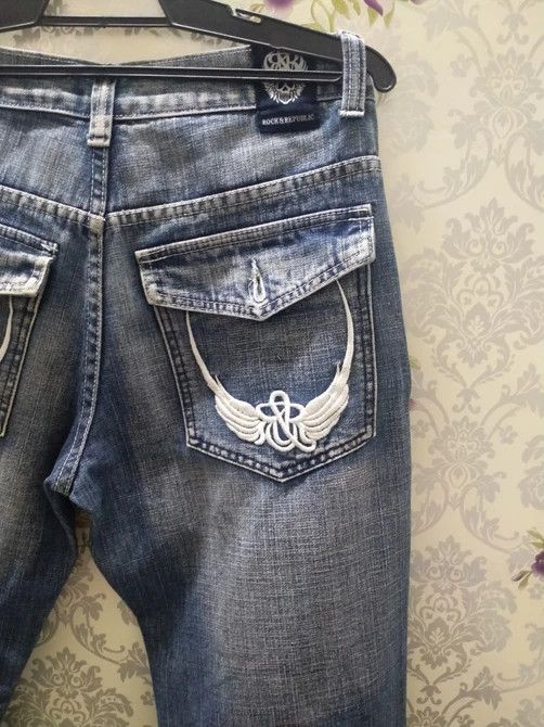 Rock & Republic ROCK& REPUBLIC JEANS EMBROIDERED LOGO BACK Size US 31 - 3 Thumbnail