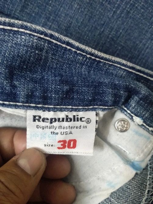 Rock & Republic ROCK& REPUBLIC JEANS EMBROIDERED LOGO BACK Size US 31 - 14 Thumbnail