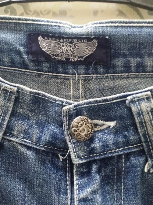 Rock & Republic ROCK& REPUBLIC JEANS EMBROIDERED LOGO BACK Size US 31 - 7 Thumbnail