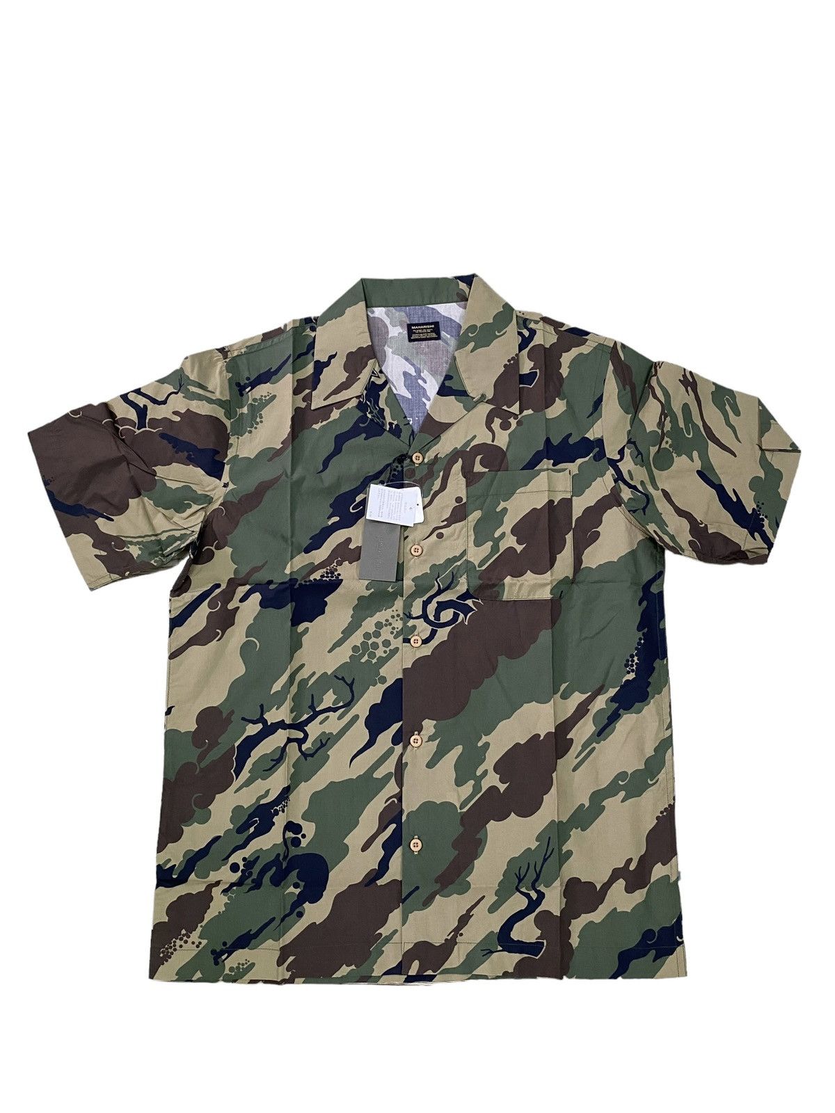 Japanese Brand × Maharishi Maharishi Woodland Camo Camp Collar Shirt Size US M / EU 48-50 / 2 - 3 Thumbnail