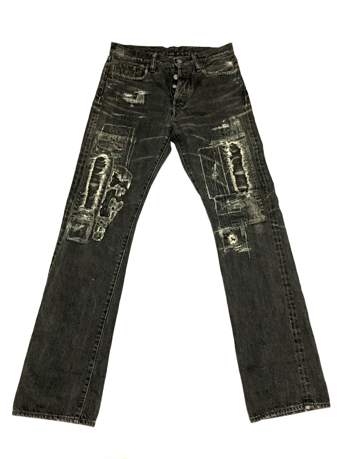 Kapital Kapital Boro patchwork selvedge black denim jeans Size US 28 / EU 44 - 1 Thumbnail