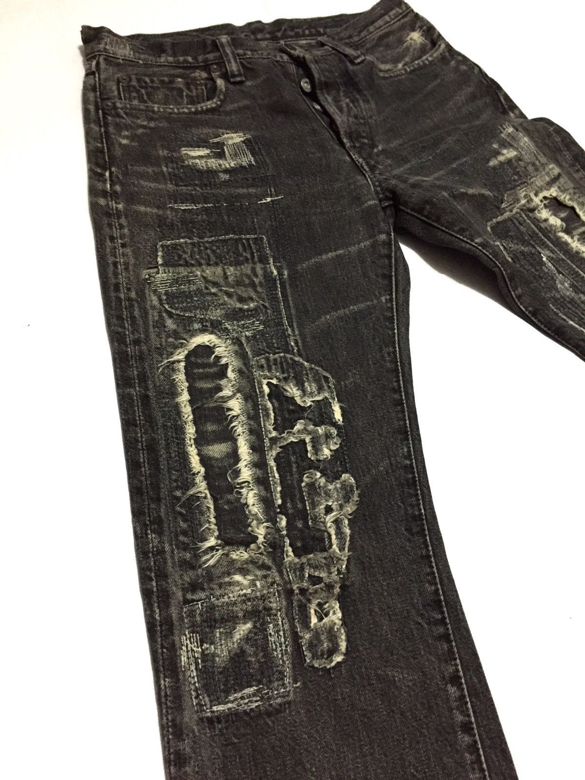 Kapital Kapital Boro patchwork selvedge black denim jeans Size US 28 / EU 44 - 3 Thumbnail