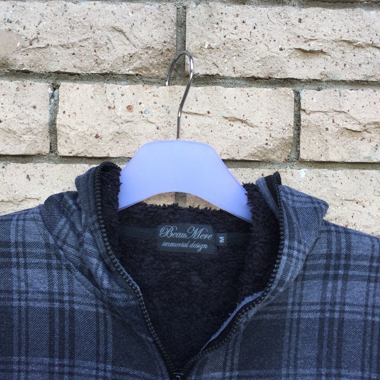 Japanese Brand BEAU MERE fleece hoodie.. Full Zipper.. immortal design Size US M / EU 48-50 / 2 - 5 Thumbnail