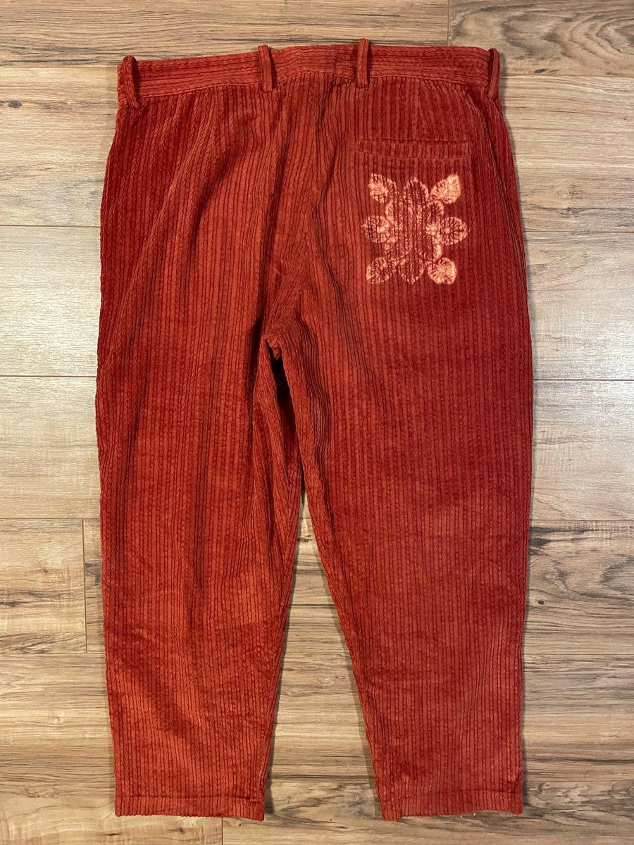 18 East Size XL Brick Cabled Corduroy Single Pleats Size US 34 / EU 50 - 2 Thumbnail