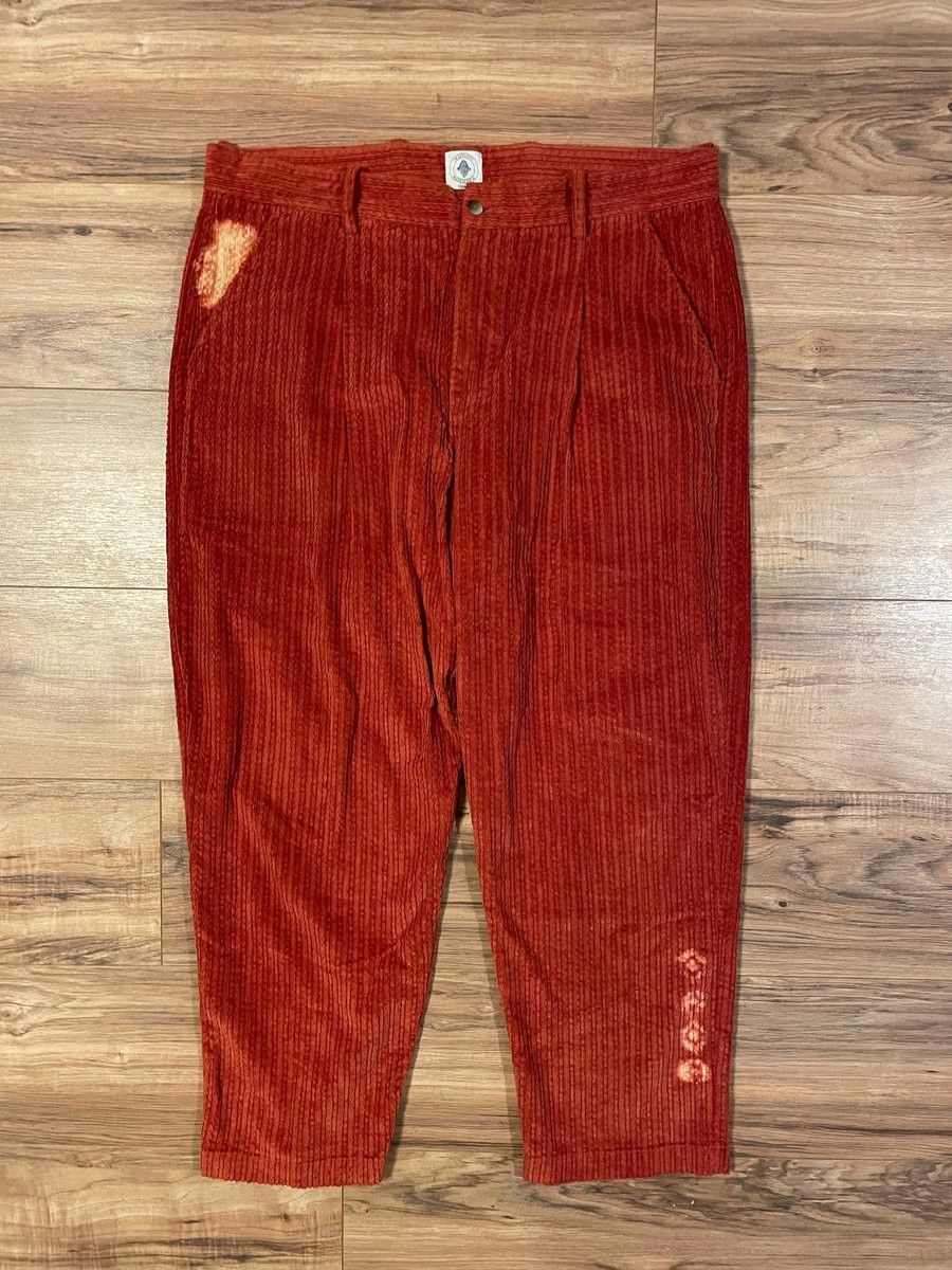 18 East Size XL Brick Cabled Corduroy Single Pleats Size US 34 / EU 50 - 3 Thumbnail