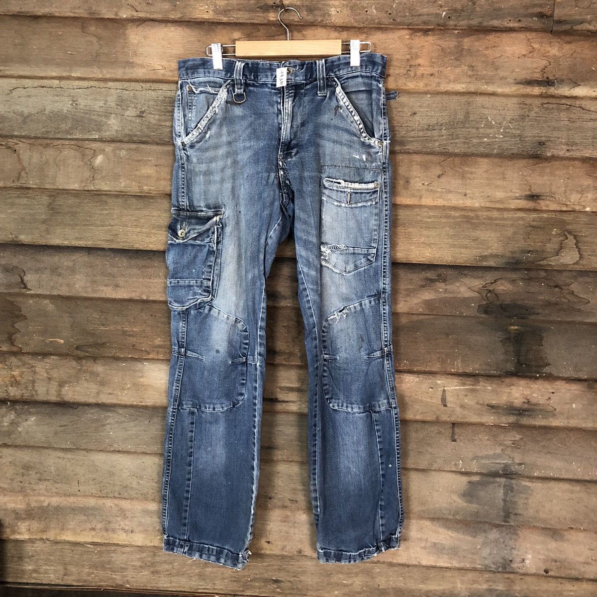 Japanese Brand DL World International double knee vintage Denim Pants#4521 Size US 31 - 1 Thumbnail