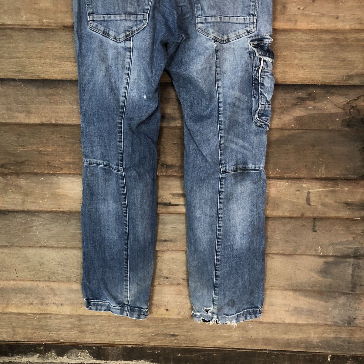 Japanese Brand DL World International double knee vintage Denim Pants#4521 Size US 31 - 13 Thumbnail