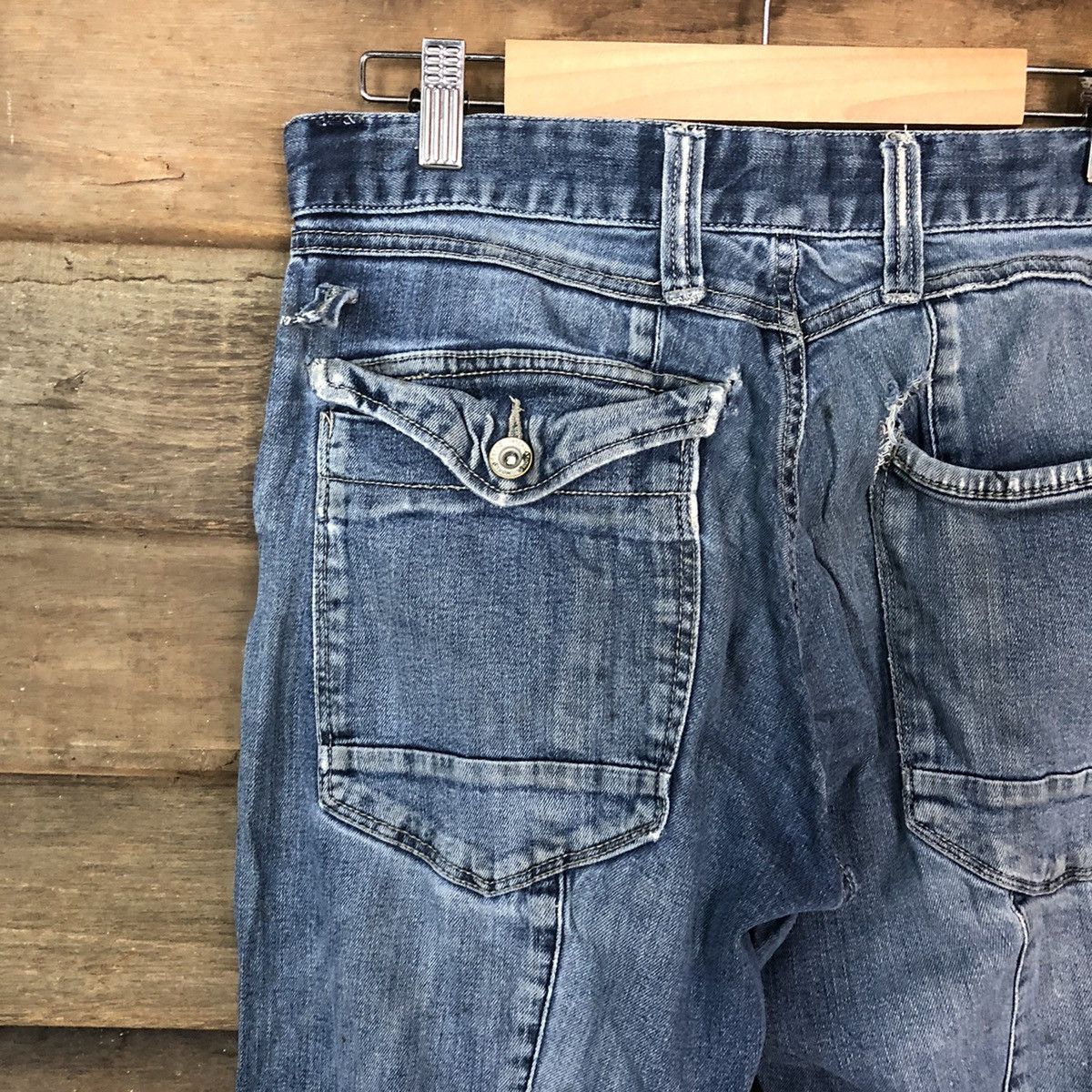 Japanese Brand DL World International double knee vintage Denim Pants#4521 Size US 31 - 14 Thumbnail