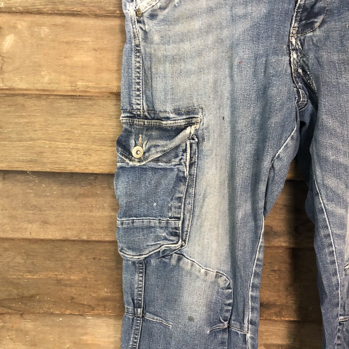 Japanese Brand DL World International double knee vintage Denim Pants#4521 Size US 31 - 6 Thumbnail