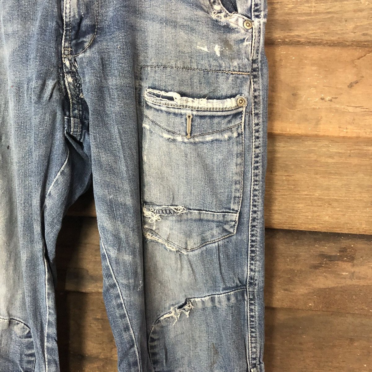 Japanese Brand DL World International double knee vintage Denim Pants#4521 Size US 31 - 7 Thumbnail