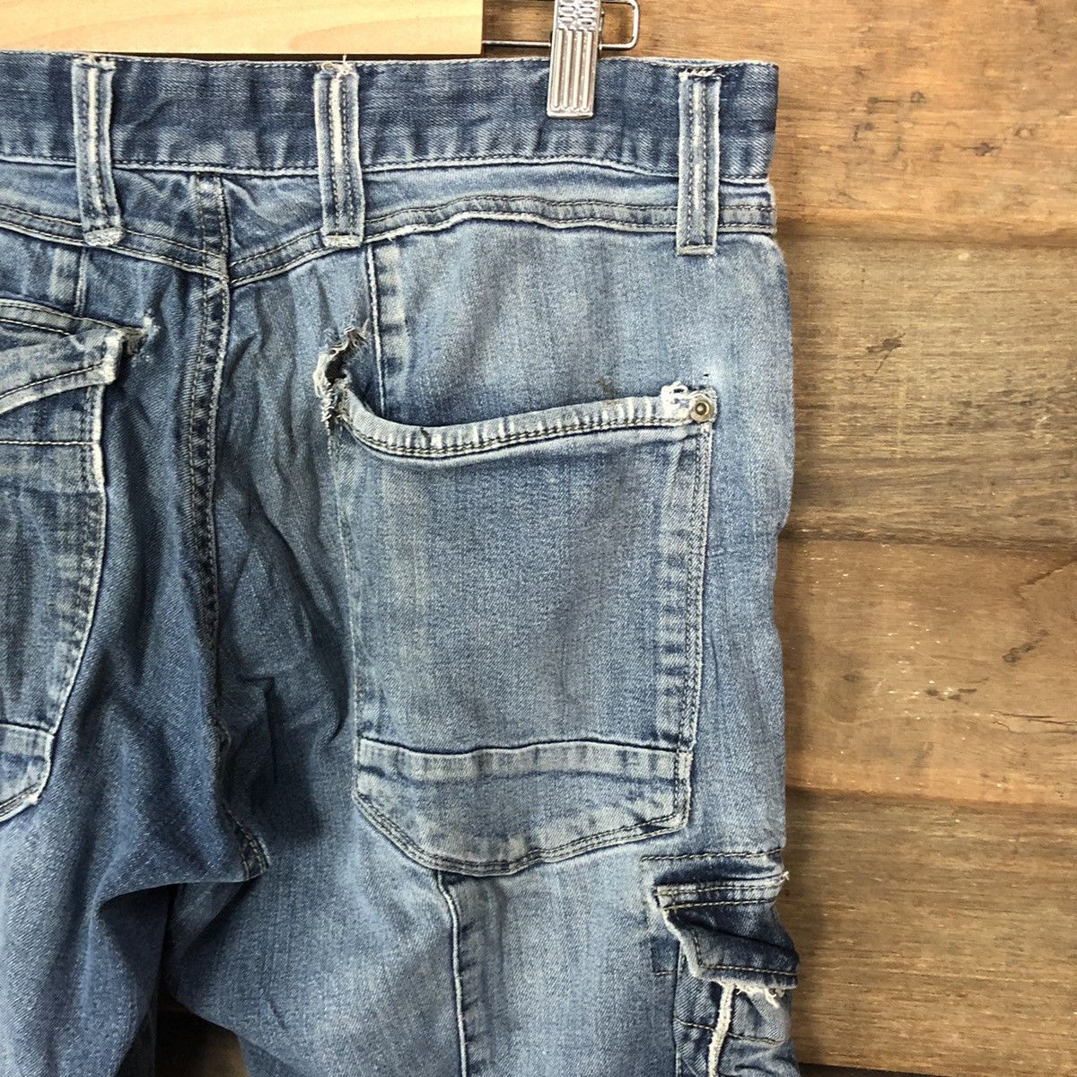 Japanese Brand DL World International double knee vintage Denim Pants#4521 Size US 31 - 15 Thumbnail