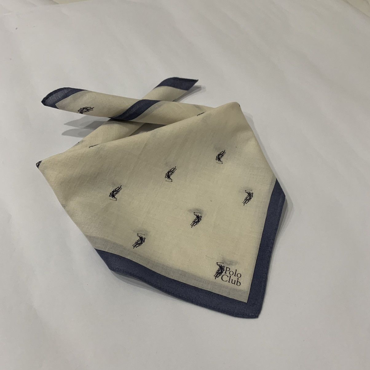 Vintage POLO CLUB handkerchief handky bandana small logo Size ONE SIZE - 2 Thumbnail