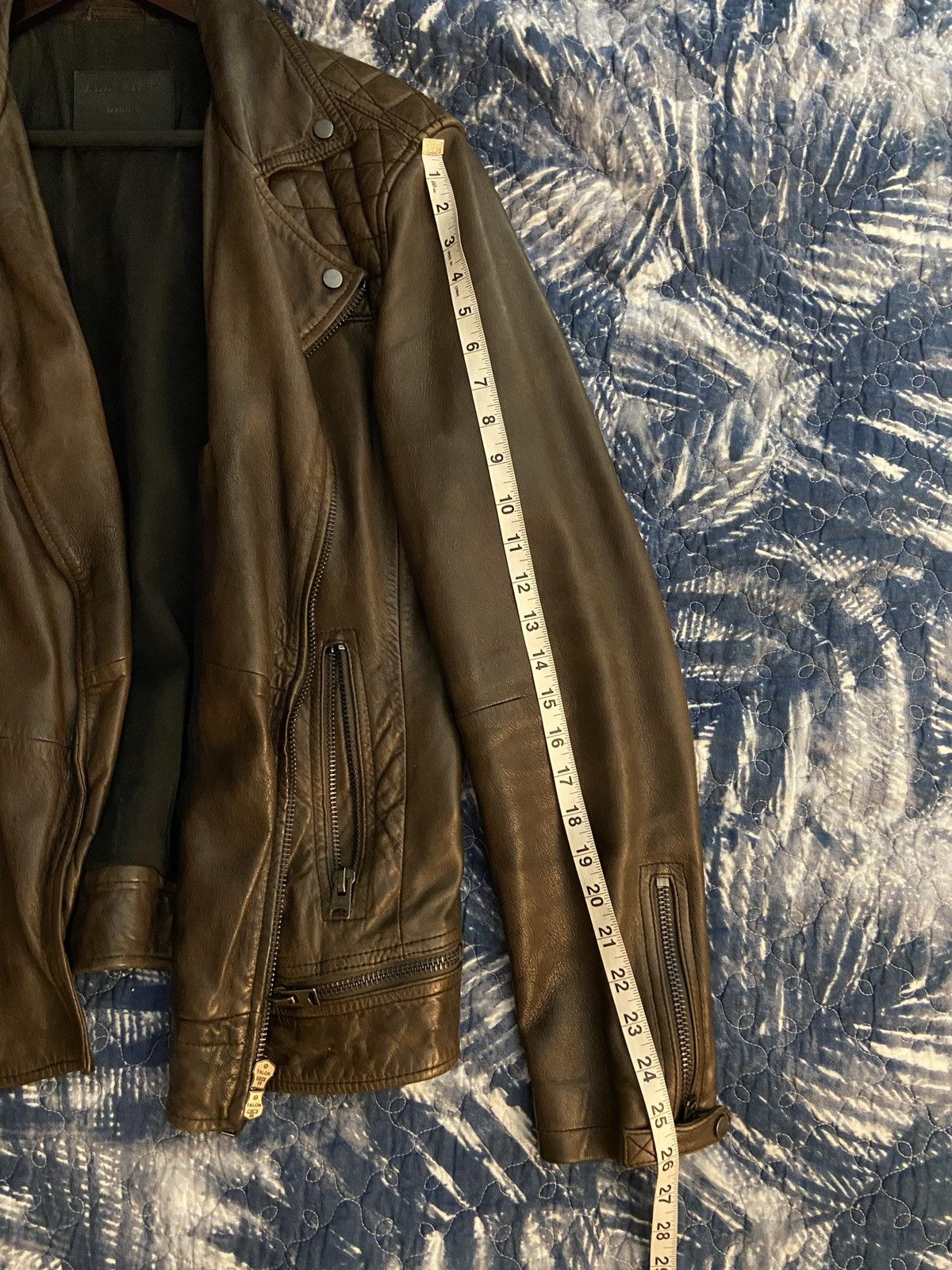 Allsaints OG ALLSAINTS CONROY LEATHER BIKER JACKET in RARE BROWN Size US M / EU 48-50 / 2 - 4 Thumbnail
