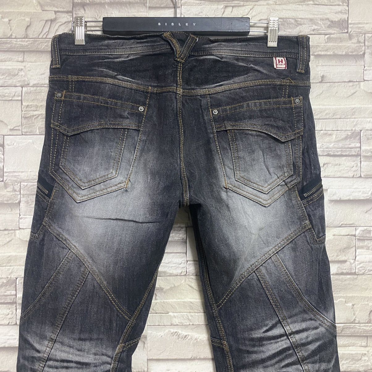 Japanese Brand HIDEAWAYS NICOLE Urban Denim Flare Hybrid Jeans Size US 34 / EU 50 - 11 Thumbnail