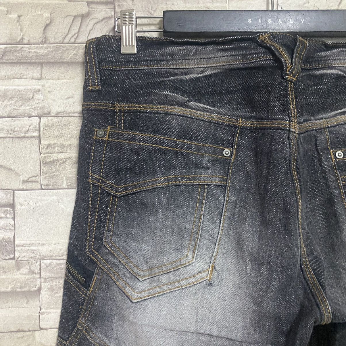 Japanese Brand HIDEAWAYS NICOLE Urban Denim Flare Hybrid Jeans Size US 34 / EU 50 - 13 Thumbnail